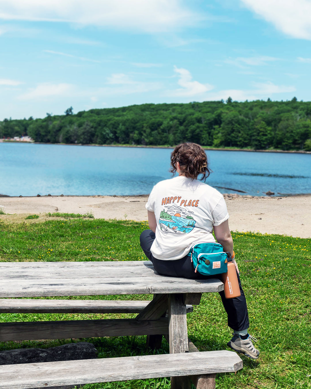 Happy Place Shoreline Unisex Tee | Natural