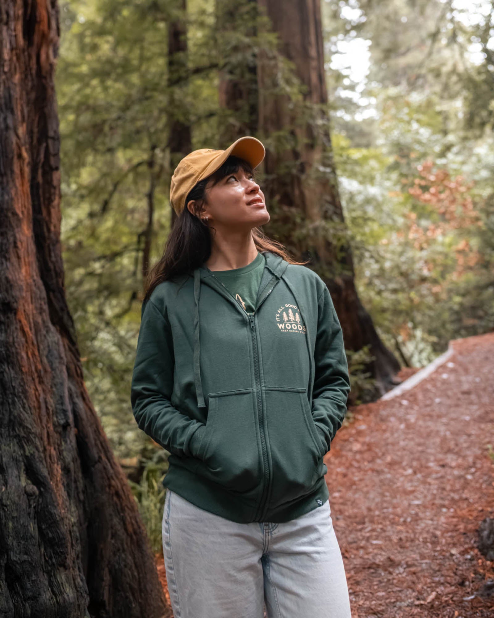 Good In The Woods Zip-Up Hoodie | Heather Forest