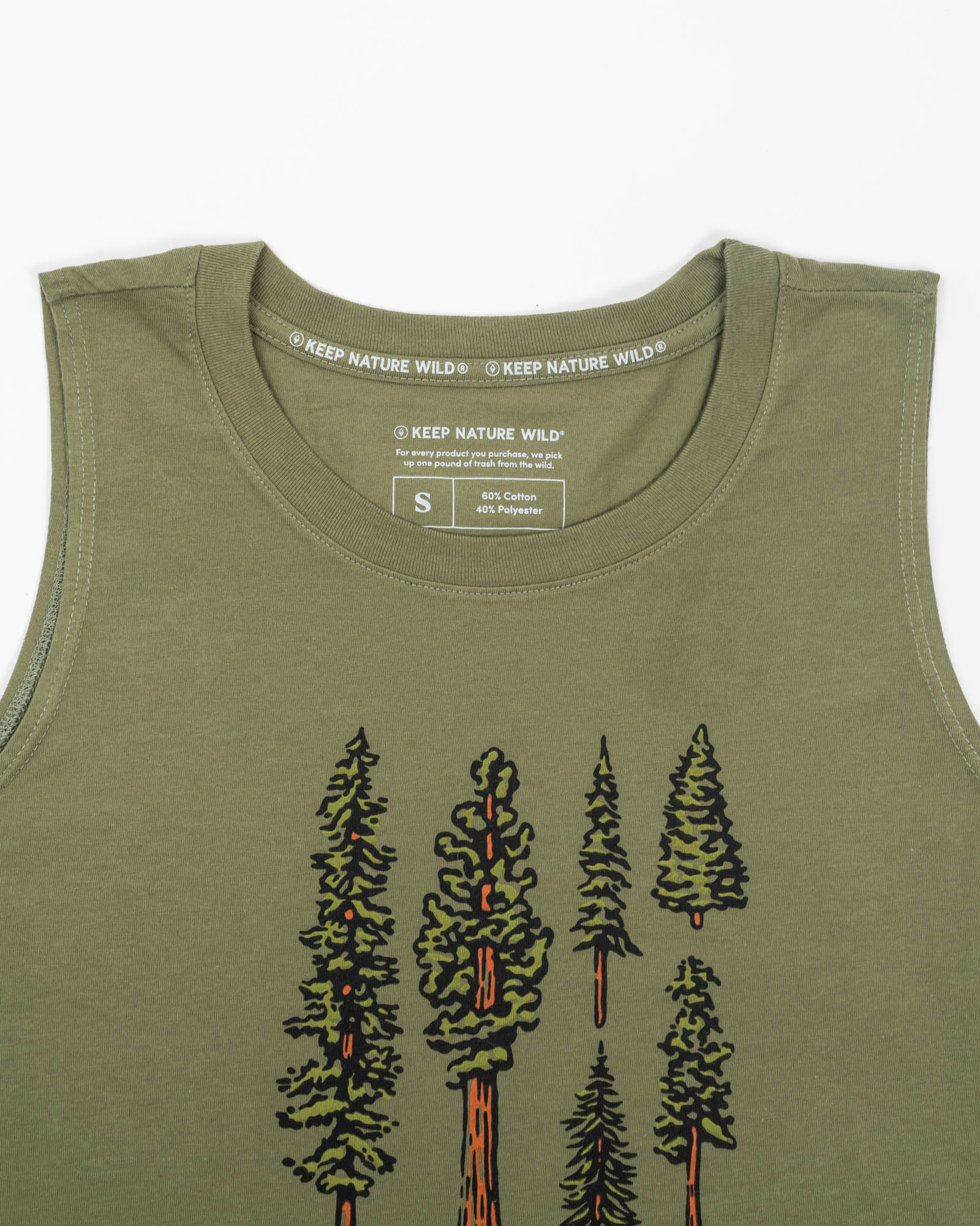 Nature Study Conifers Women's Muscle Tank | Olive