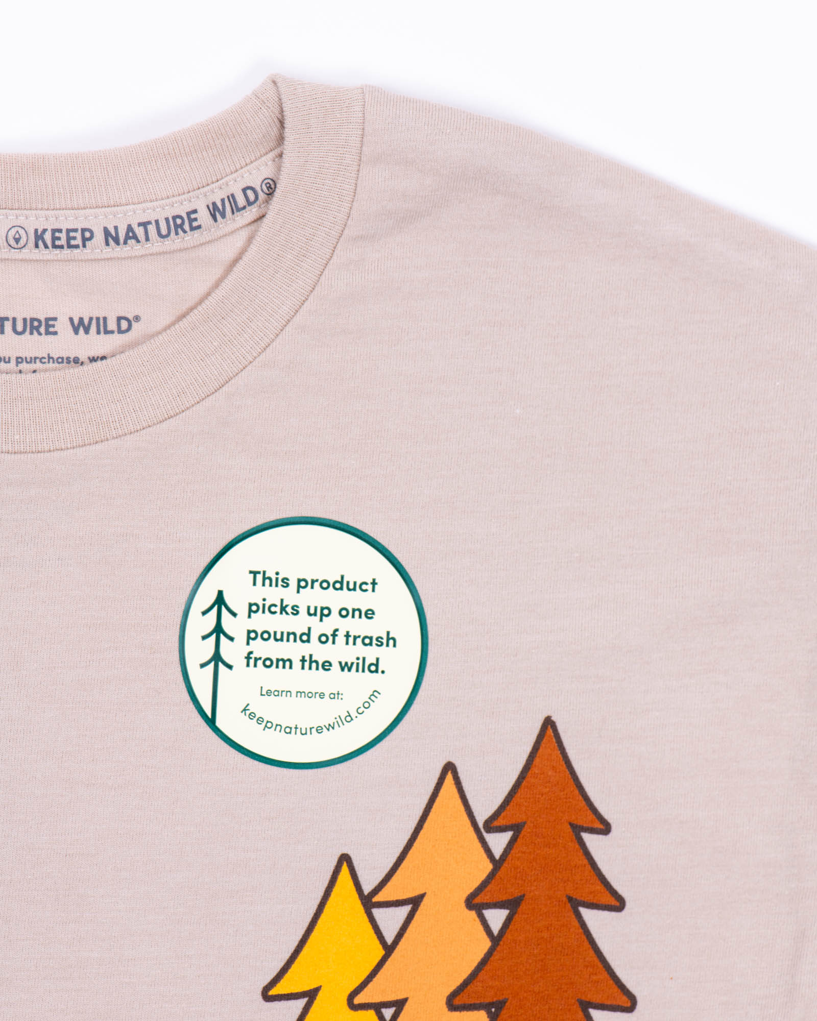 Retro Pines Unisex Tee | Heather Tan