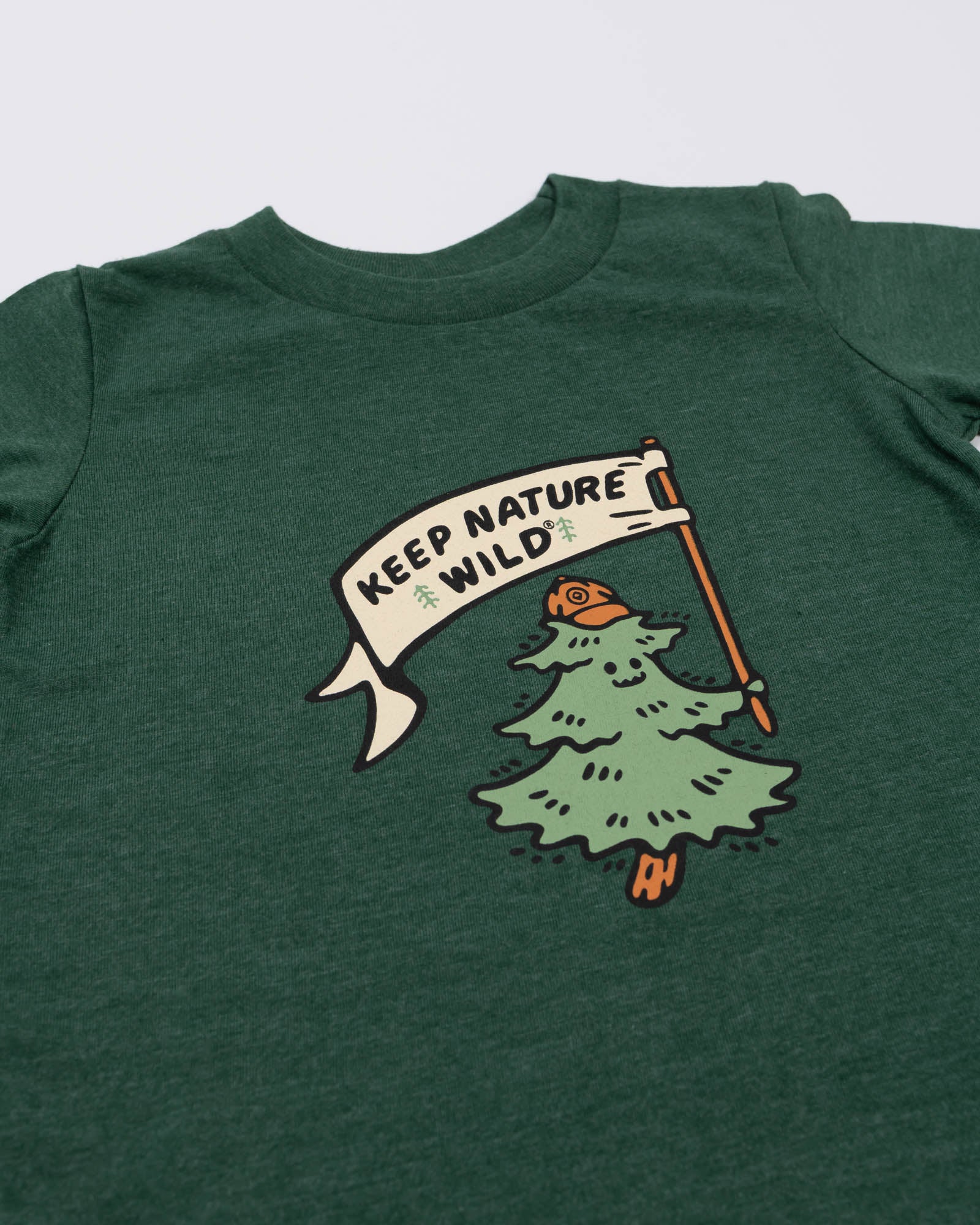 Happy Camper Pine Toddler Tee | Heather Forest