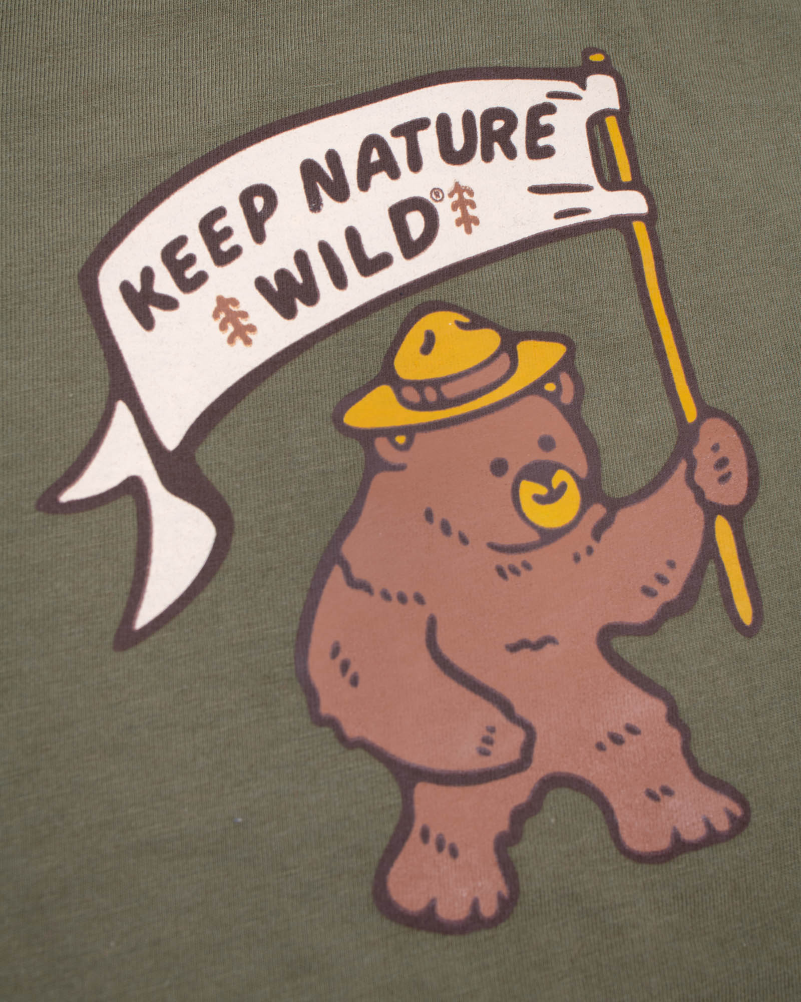 Happy Camper Bear Toddler Tee | Olive
