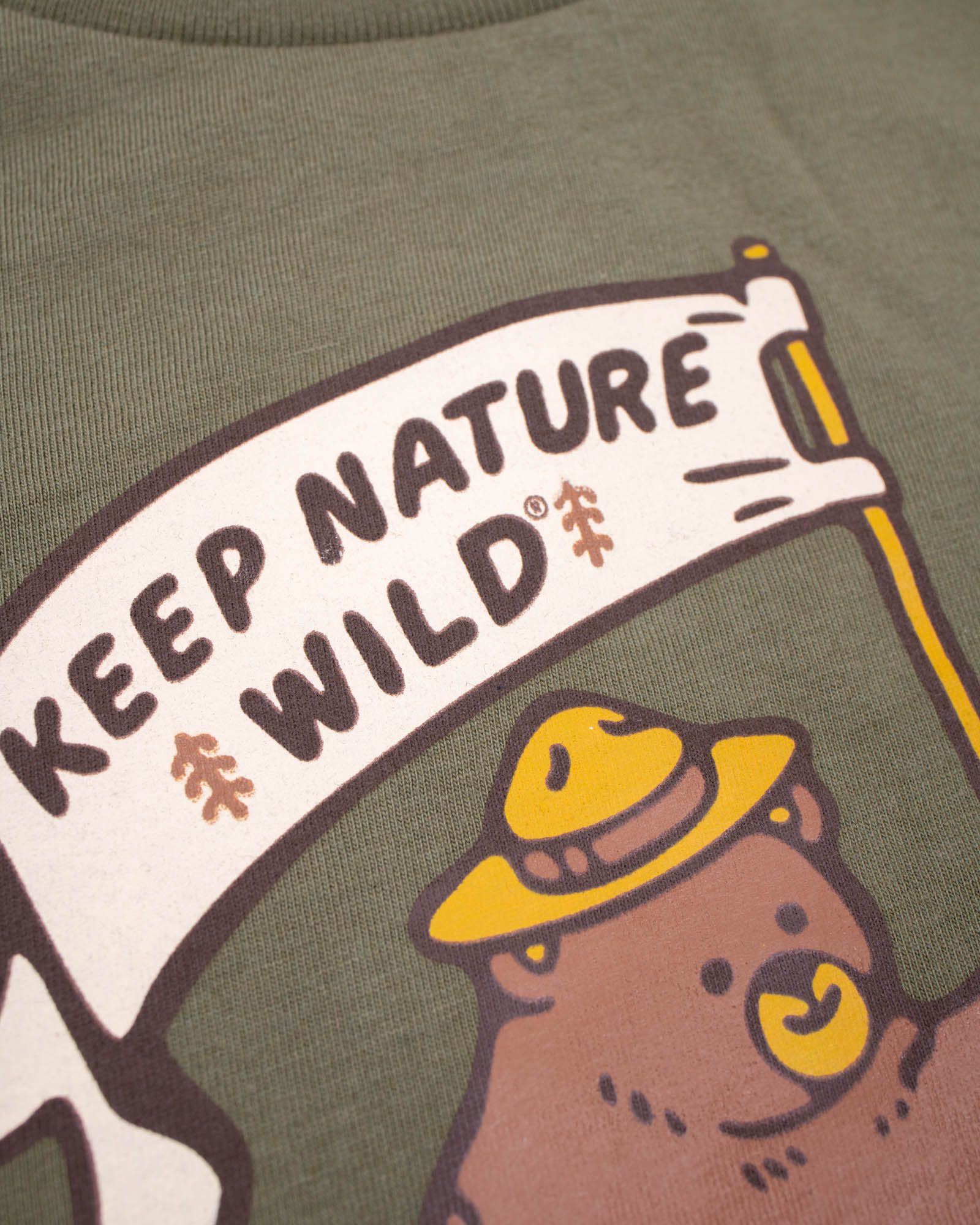 Happy Camper Bear Toddler Tee | Olive