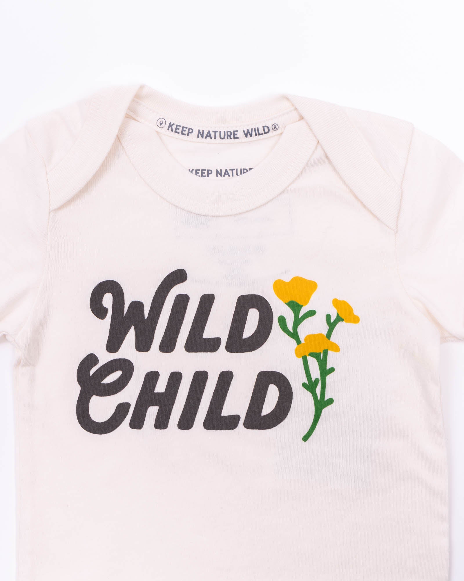 Wild Child Baby Bodysuit | Natural