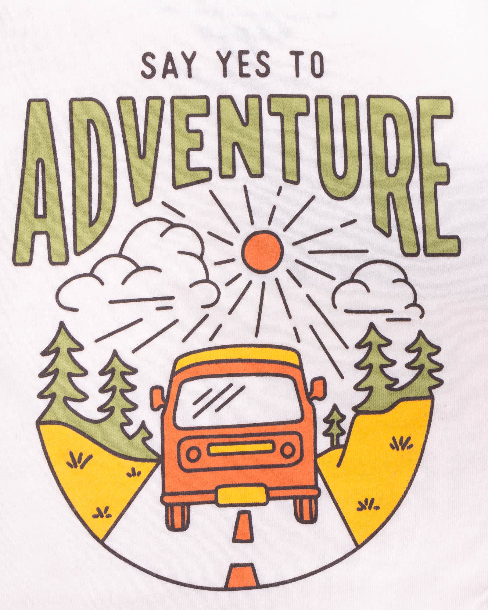 Say Yes to Adventure Baby Bodysuit | Natural