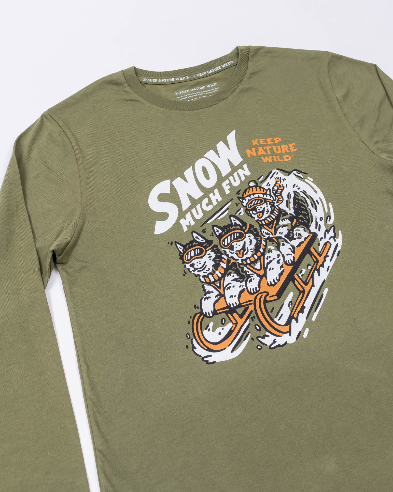 Snow Much Fun Unisex Long Sleeve Shirt | Olive
