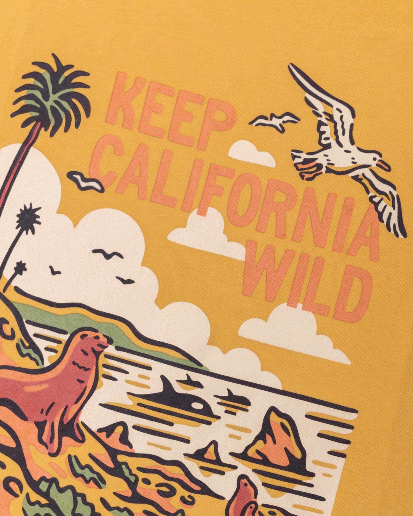 Keep California Wild Unisex Tee | Mustard