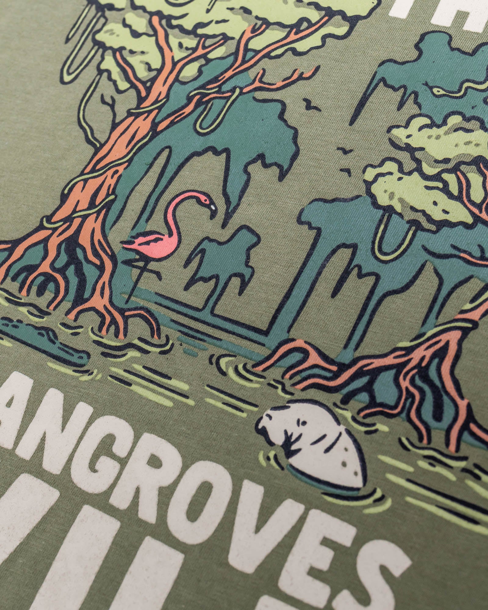 Wild Mangroves Unisex Tee | Olive