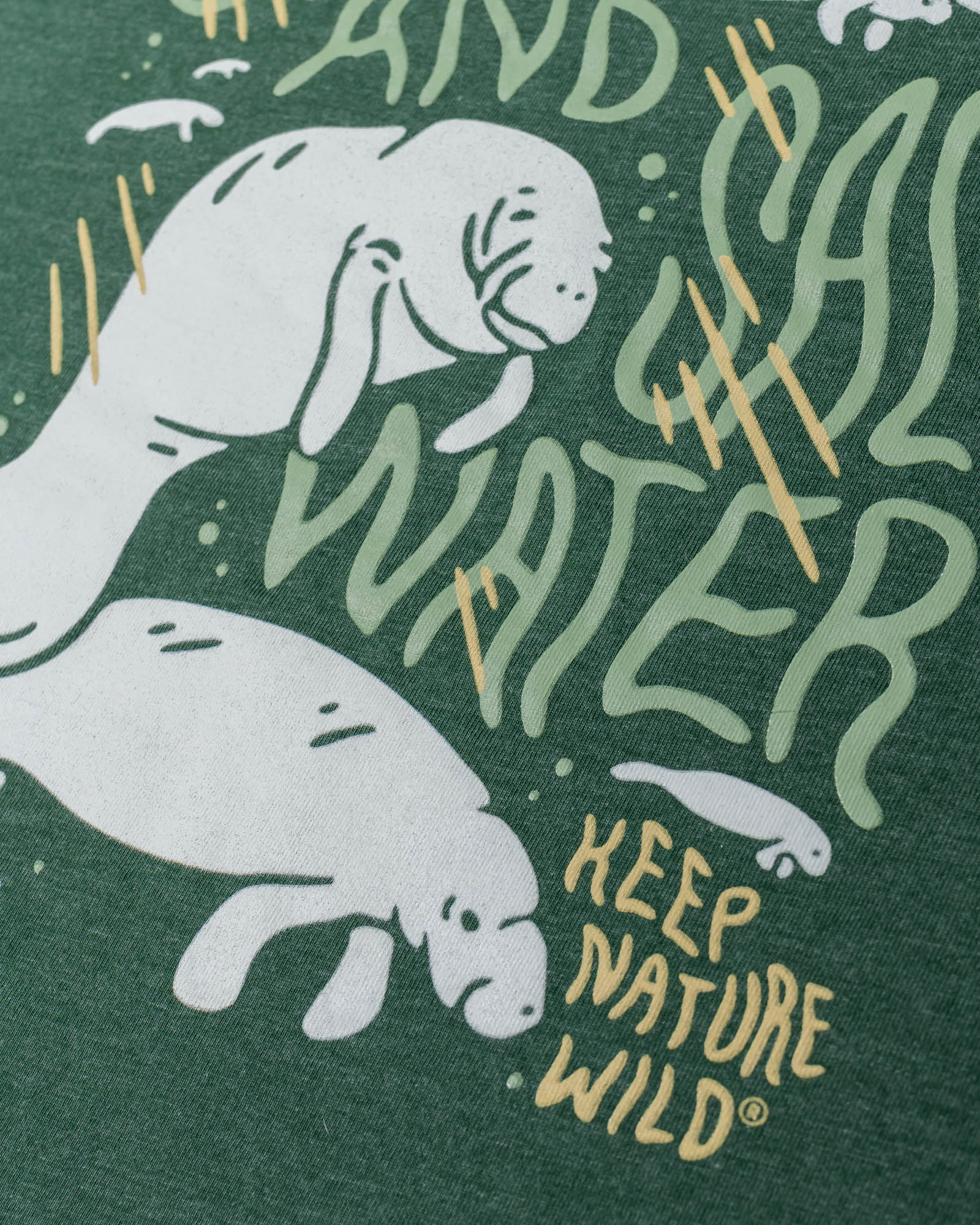 Manatees Motto Unisex Tee | Heather Forest