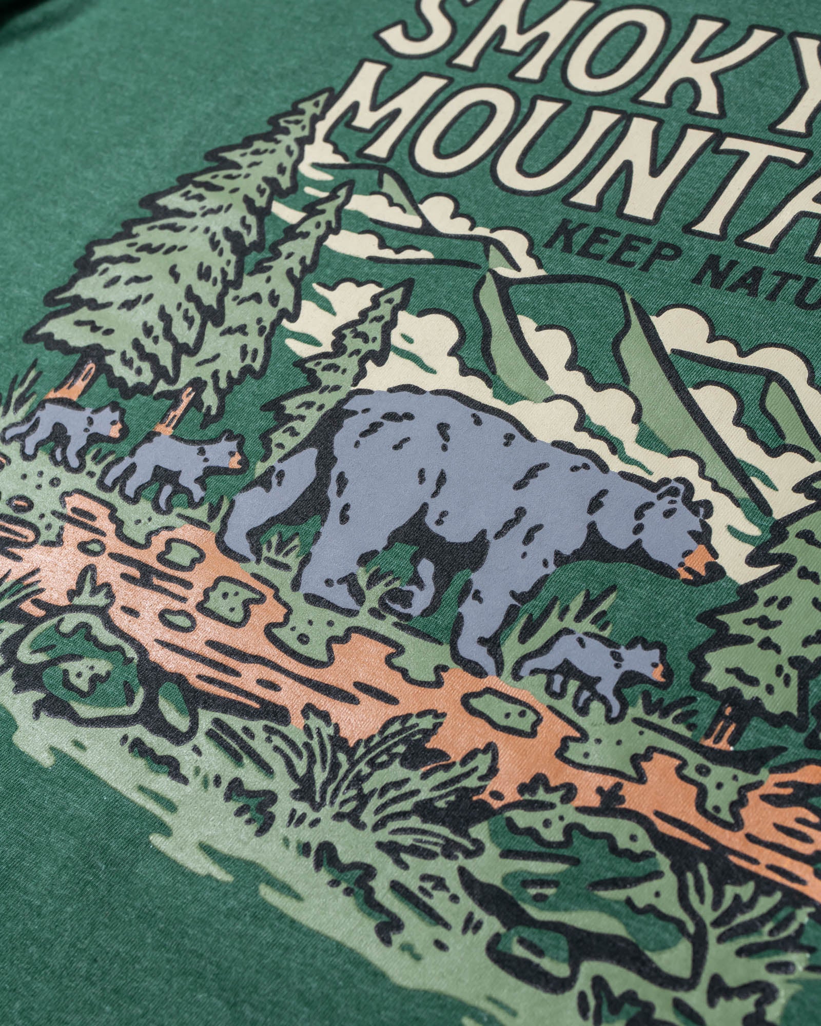 Smoky Mountain Bears Unisex Tee | Heather Forest