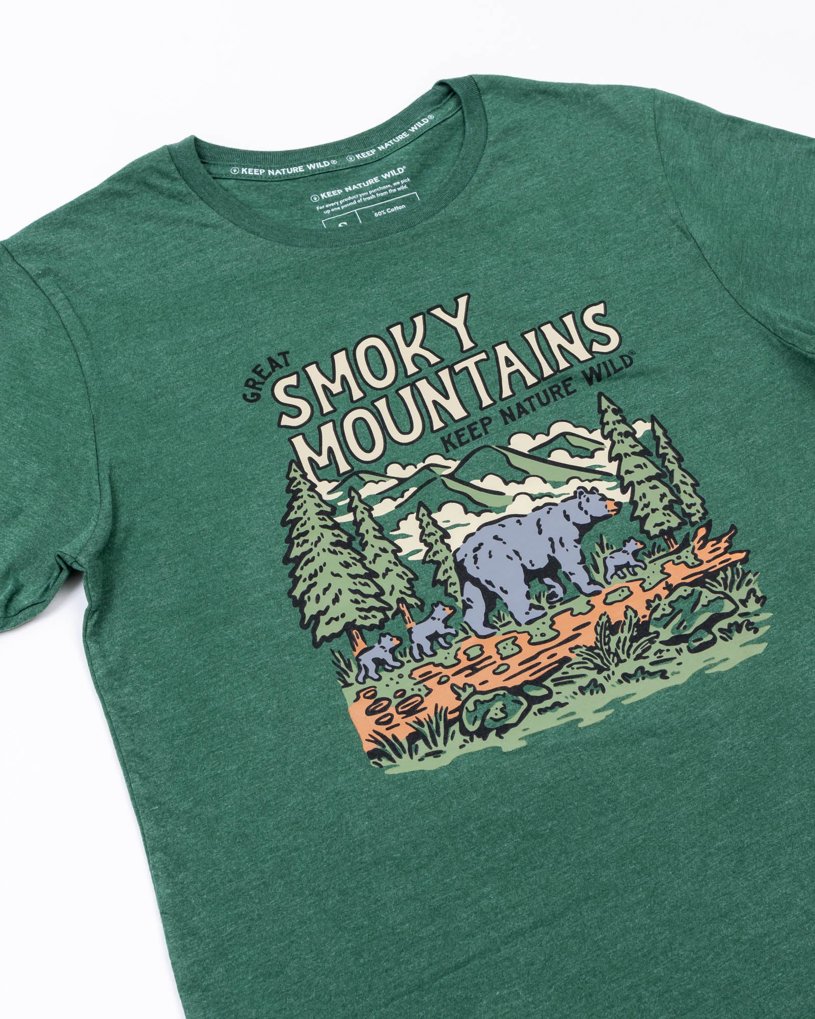 Smoky Mountain Bears Unisex Tee | Heather Forest