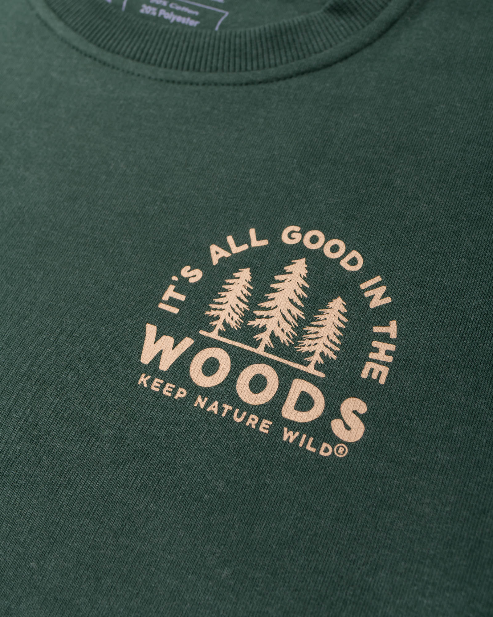 Good In The Woods Crewneck Sweatshirt | Heather Forest