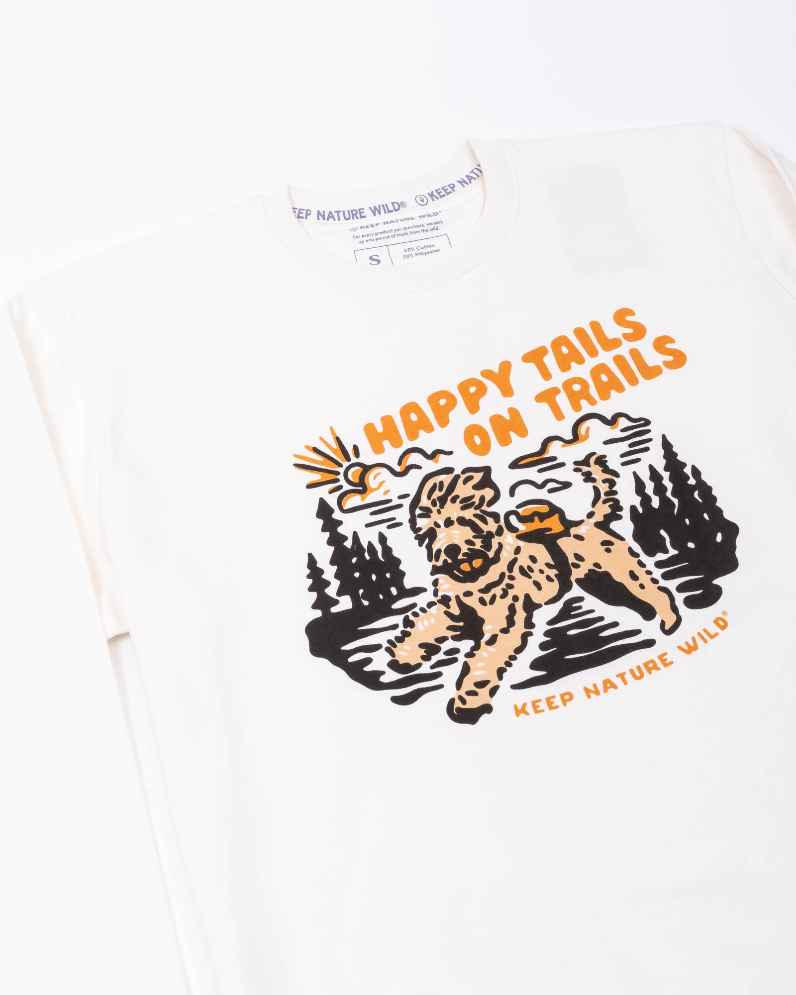 Happy Tails On Trails Crewneck Sweatshirt | Natural