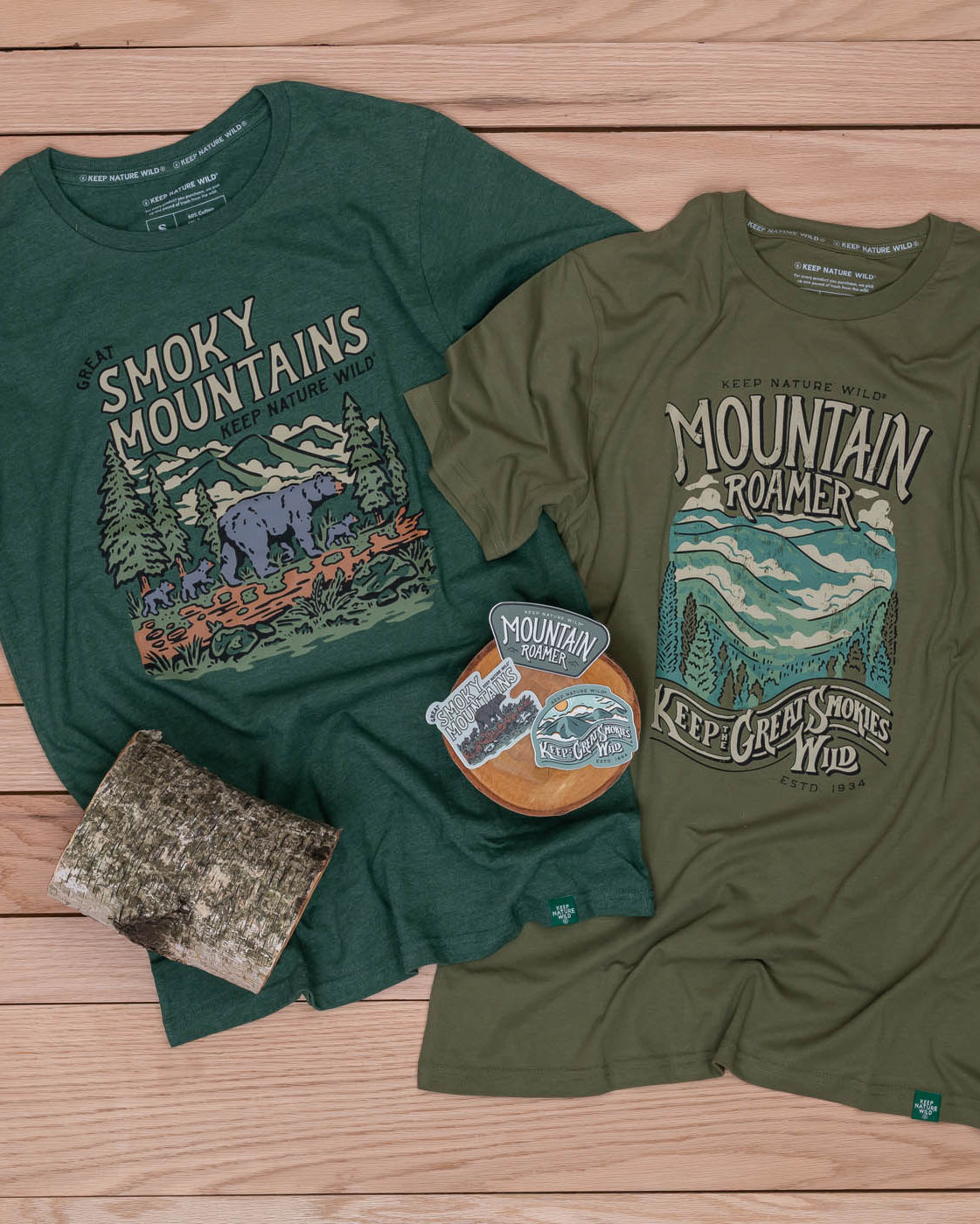 Smoky Mountain Bears Unisex Tee | Heather Forest