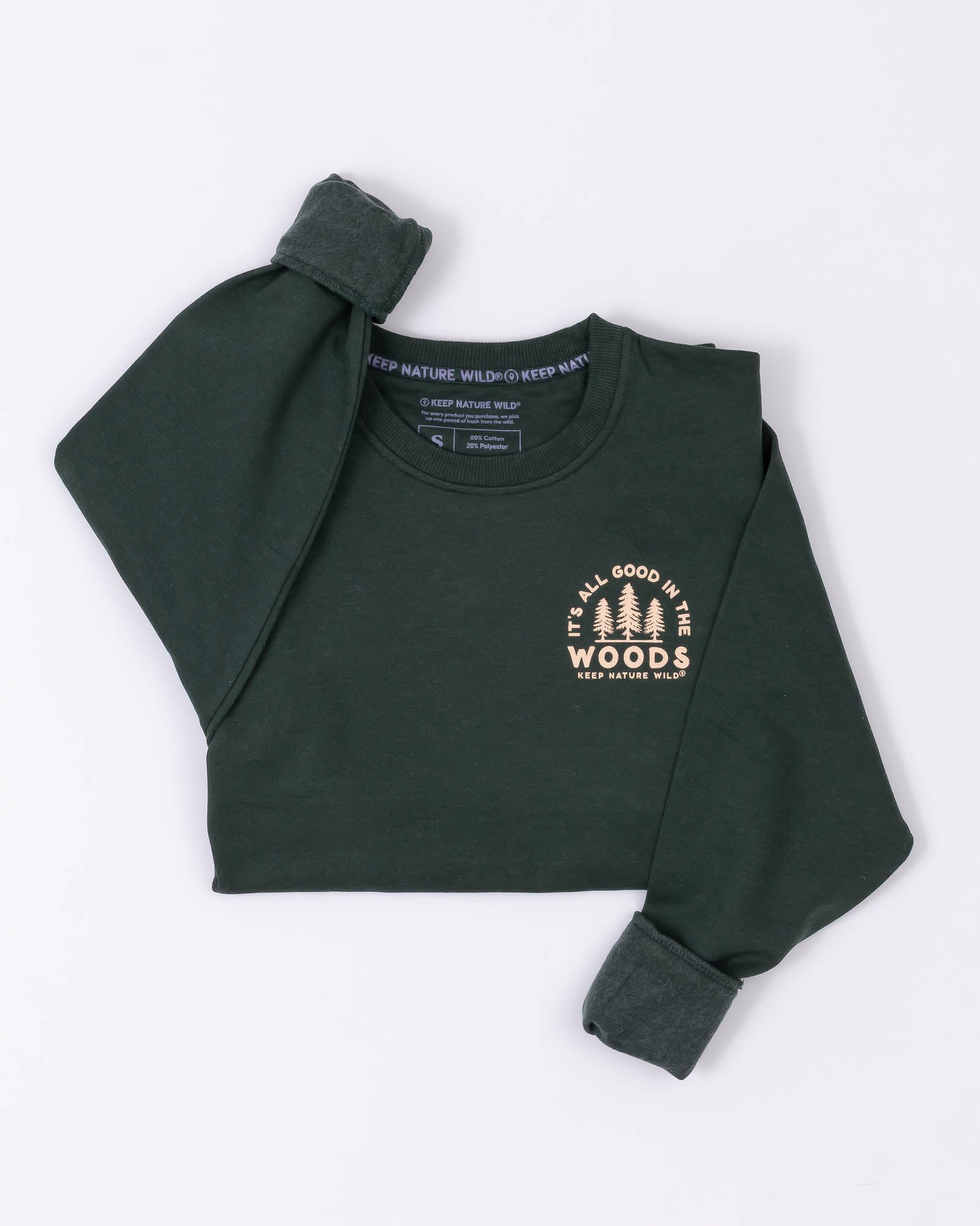 Good In The Woods Crewneck Sweatshirt | Heather Forest
