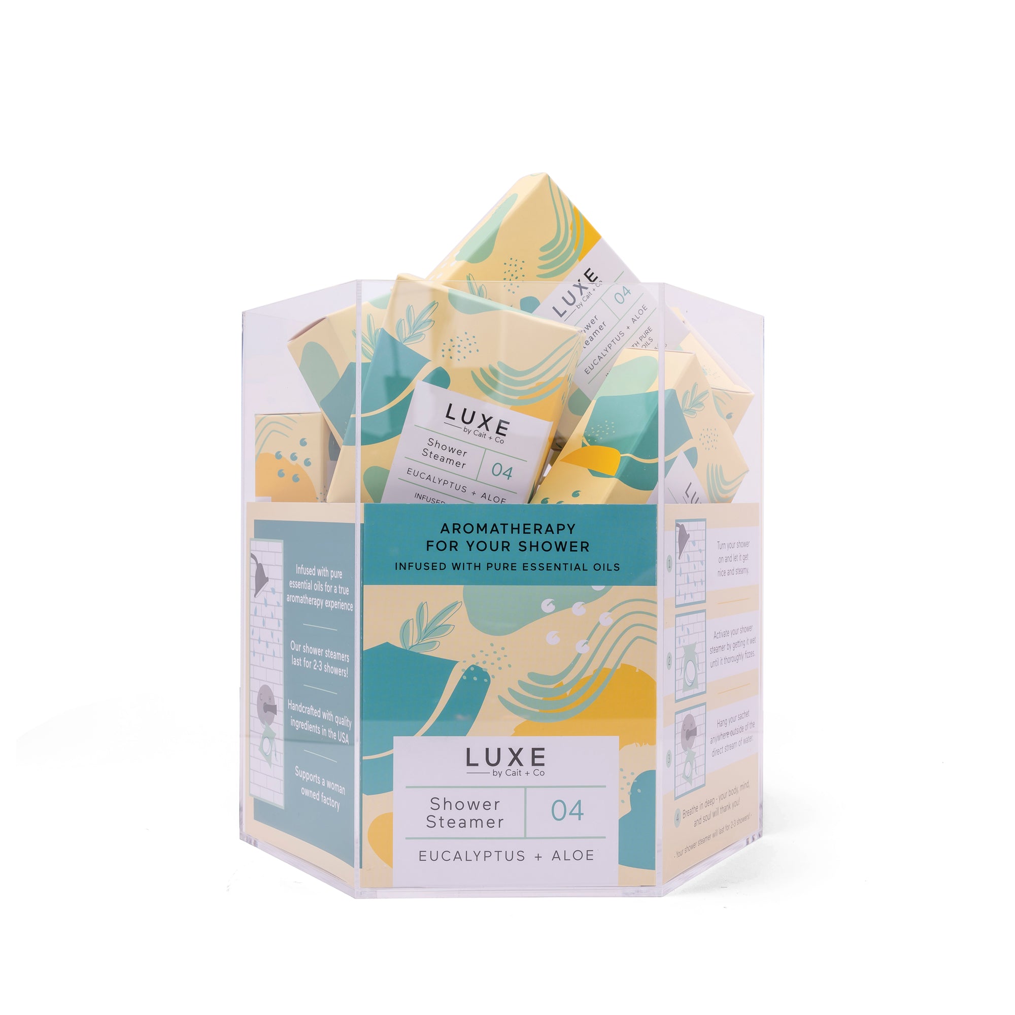 Shower Steamer - Eucalyptus + Aloe Display