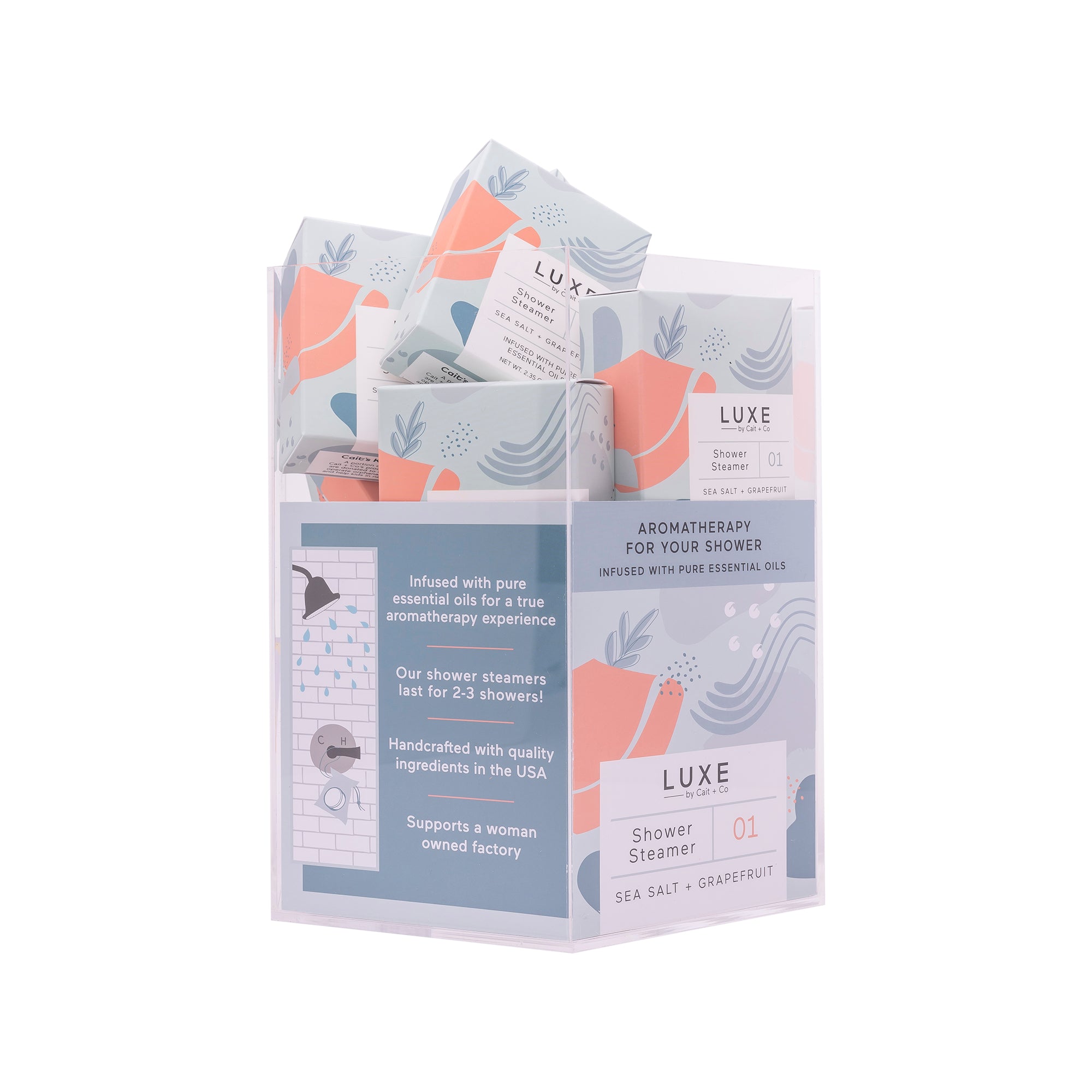 Shower Steamer - Sea Salt + Grapefruit Display