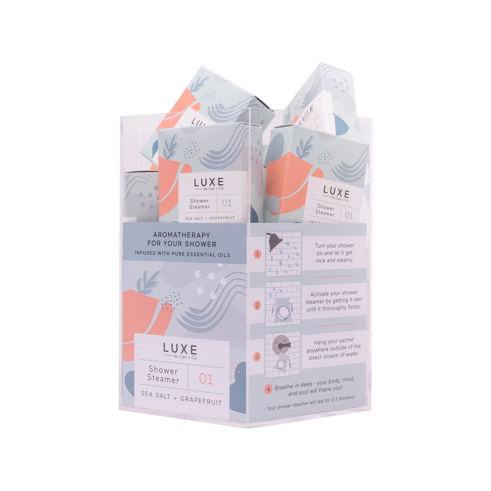Shower Steamer - Sea Salt + Grapefruit Display