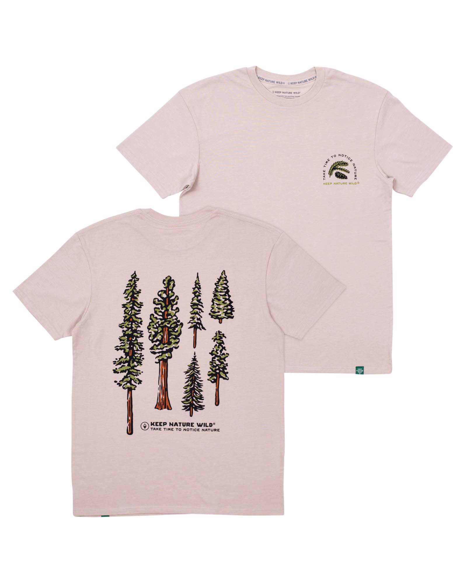 Nature Study Conifers Unisex Tee | Heather Tan
