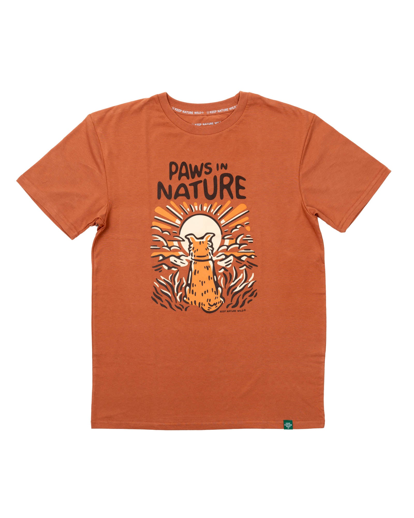 Dog Paws in Nature Unisex Tee | Redwood