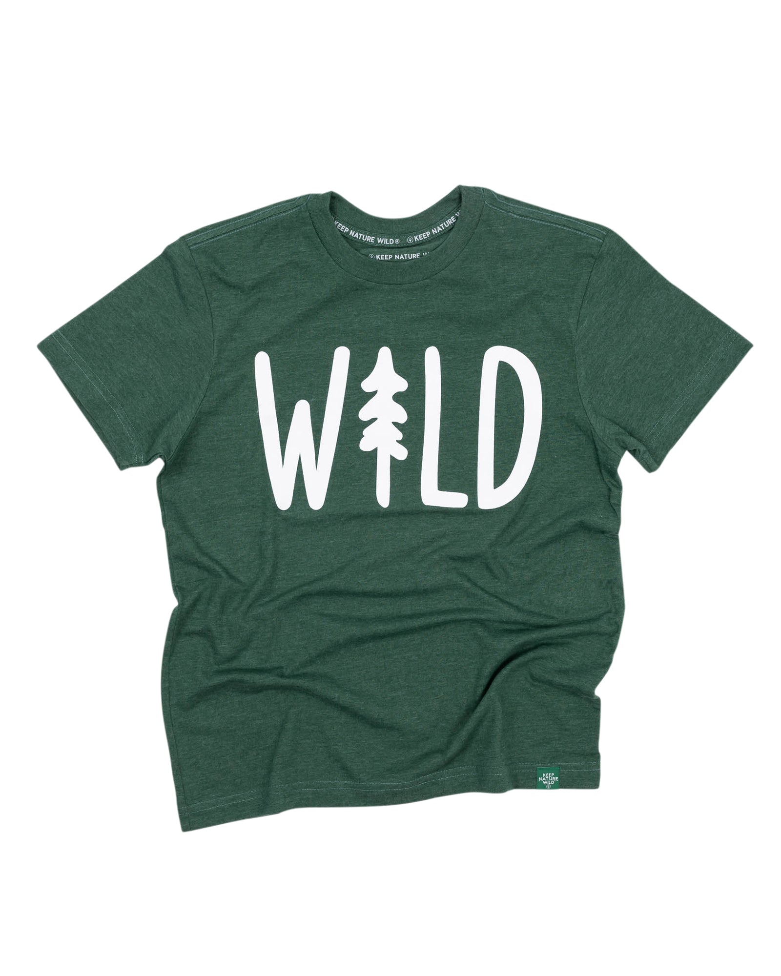 Wild Pine Youth Tee | Heather Forest