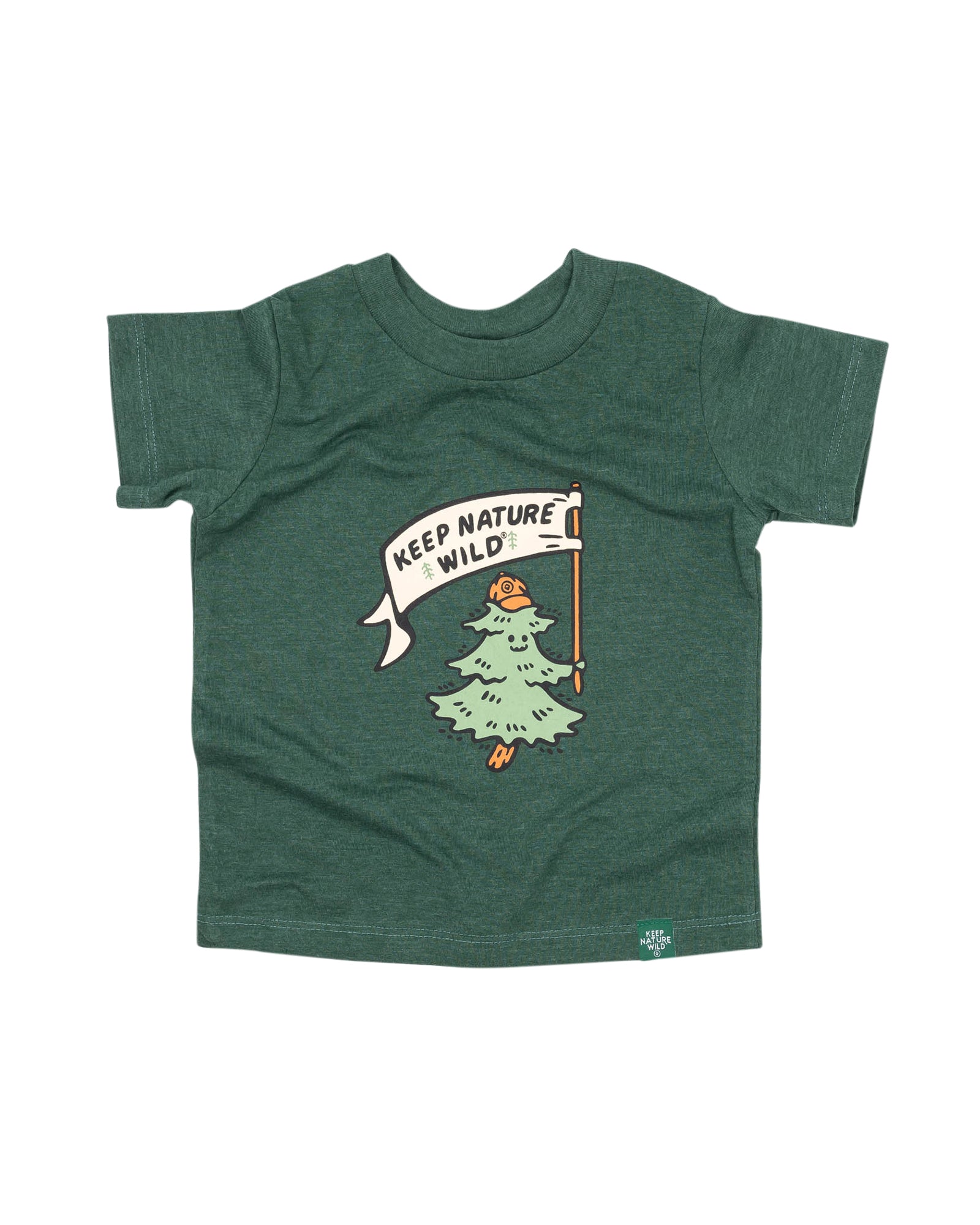 Happy Camper Pine Toddler Tee | Heather Forest