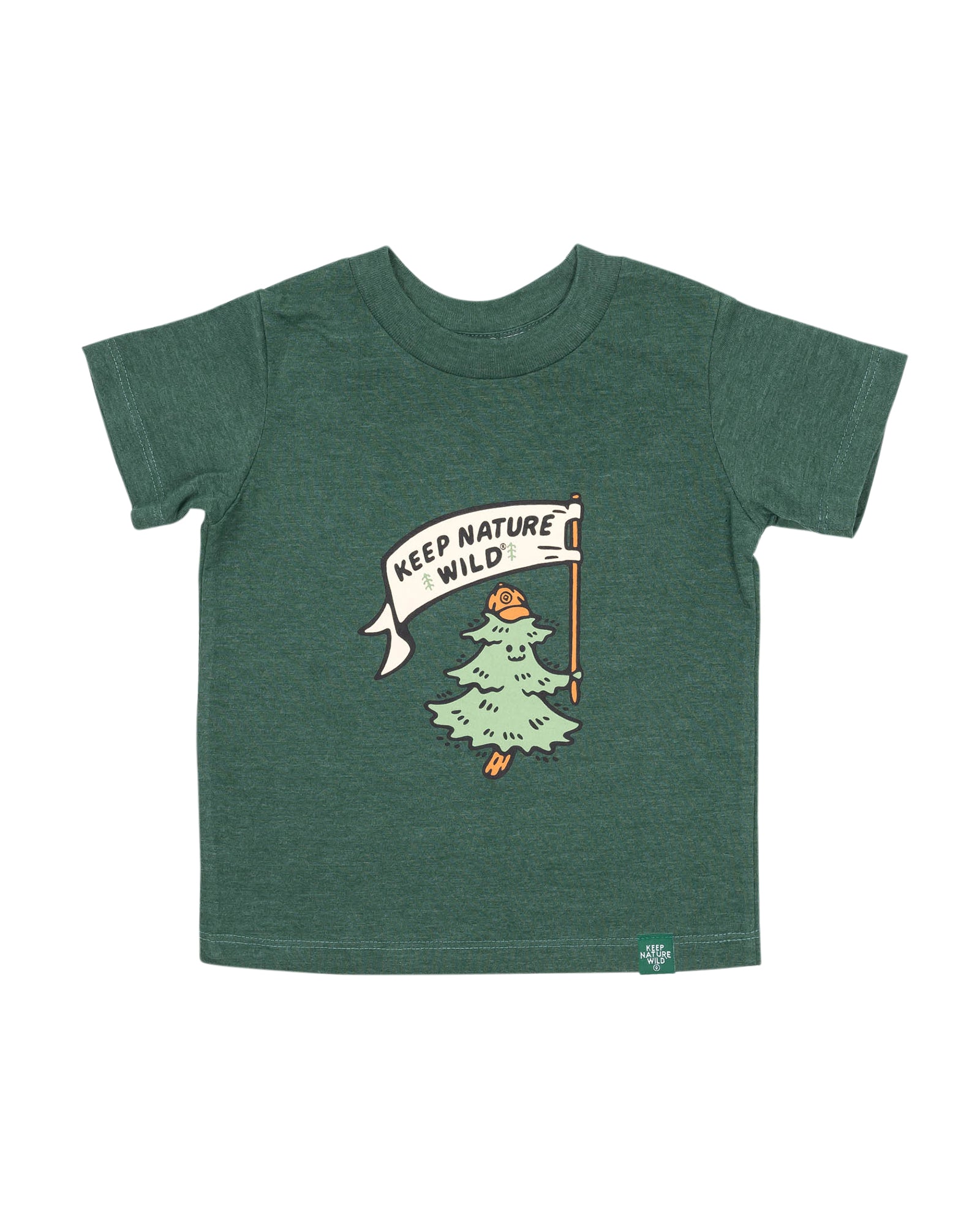 Happy Camper Pine Toddler Tee | Heather Forest