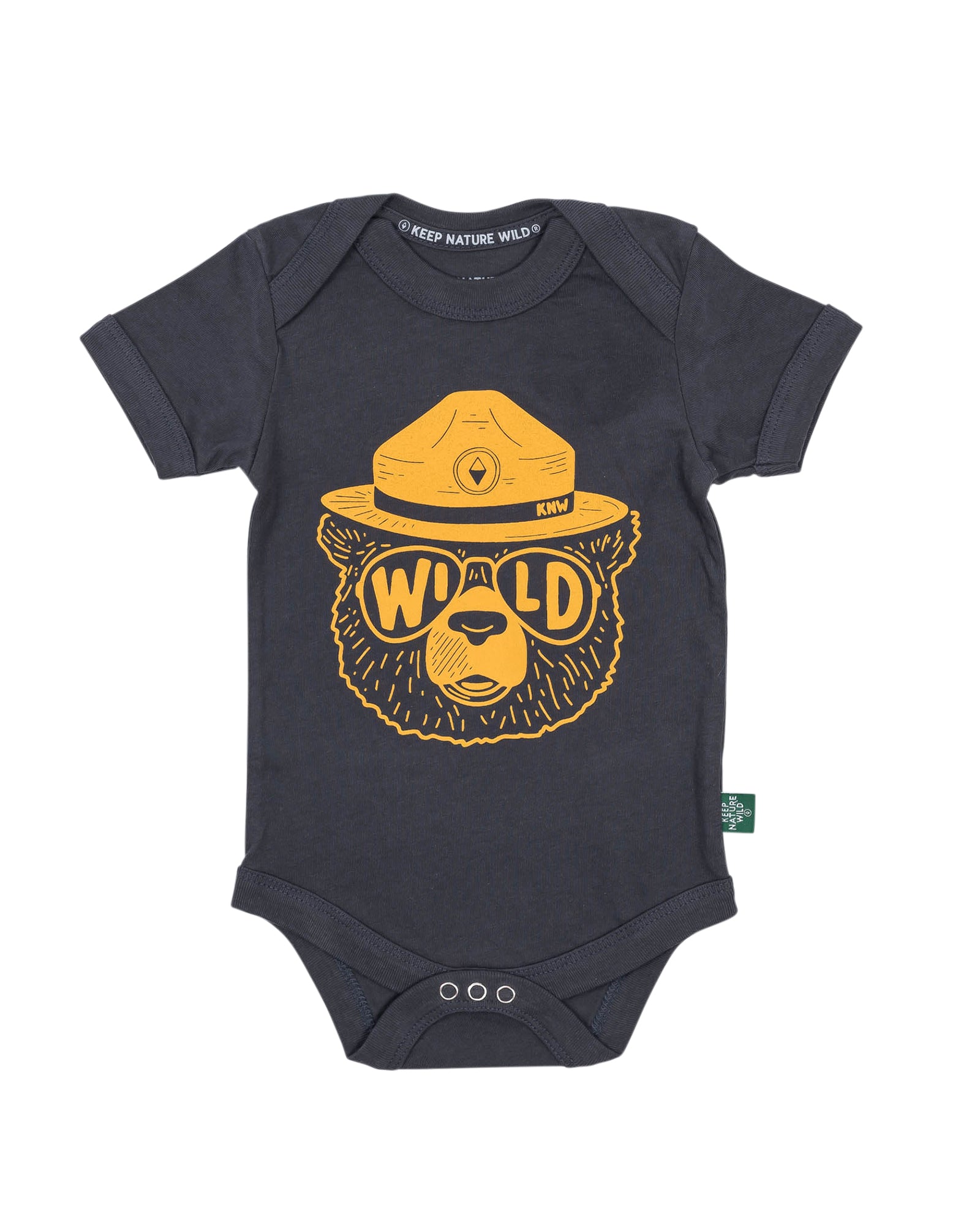 Wildbear Baby Bodysuit | Coal