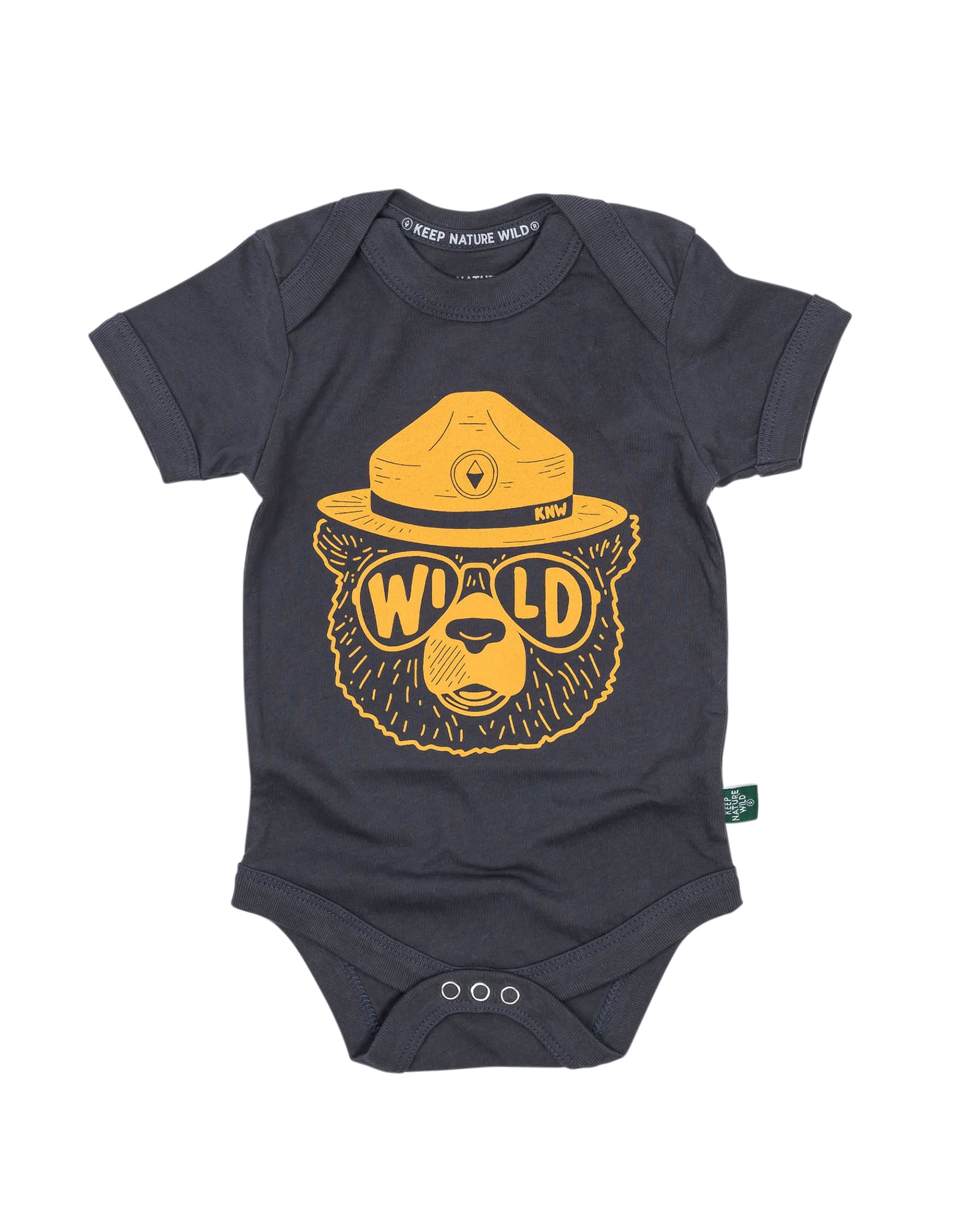Wildbear Baby Bodysuit | Coal