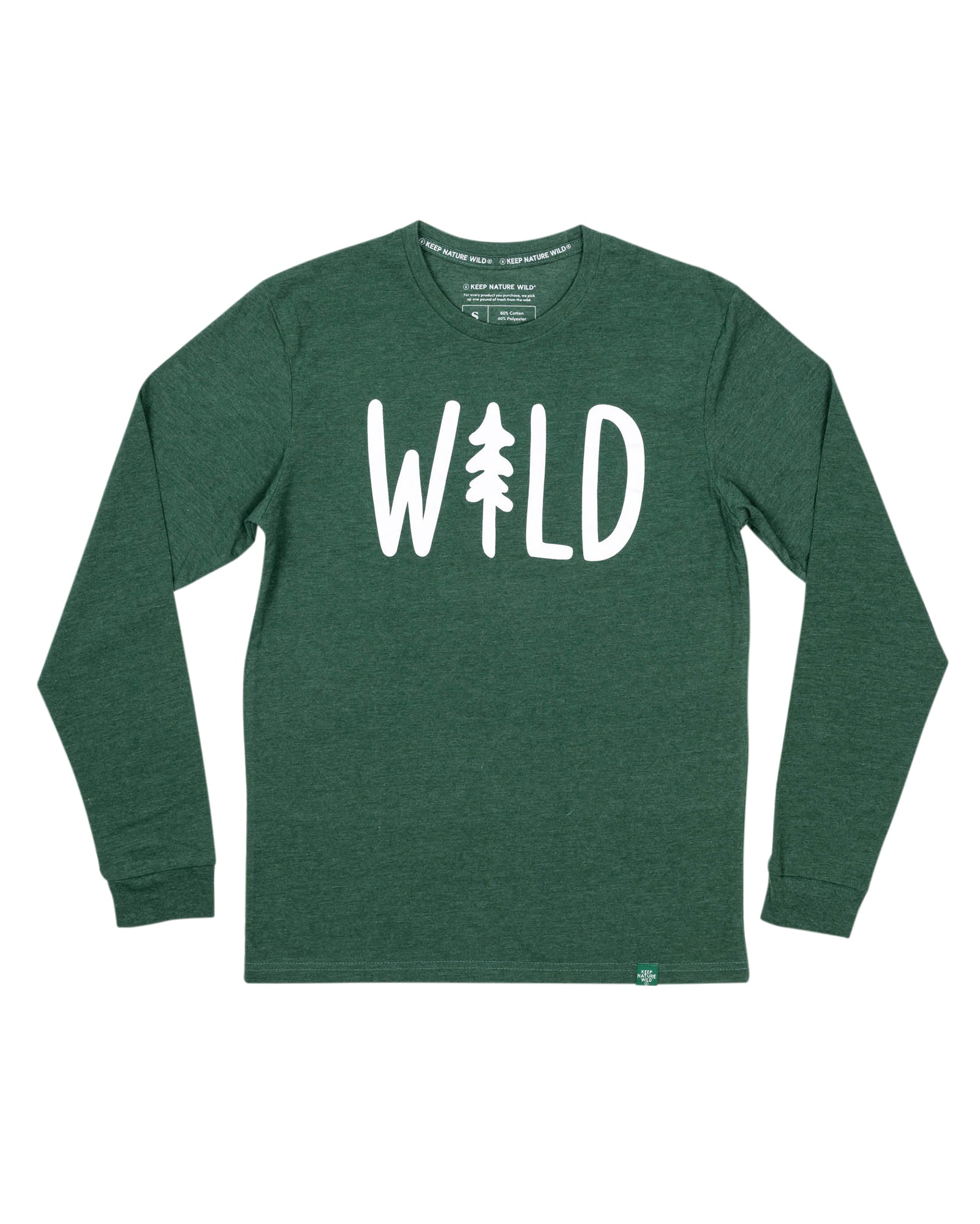 Wild Pine Unisex Long Sleeve Tee | Heather Forest