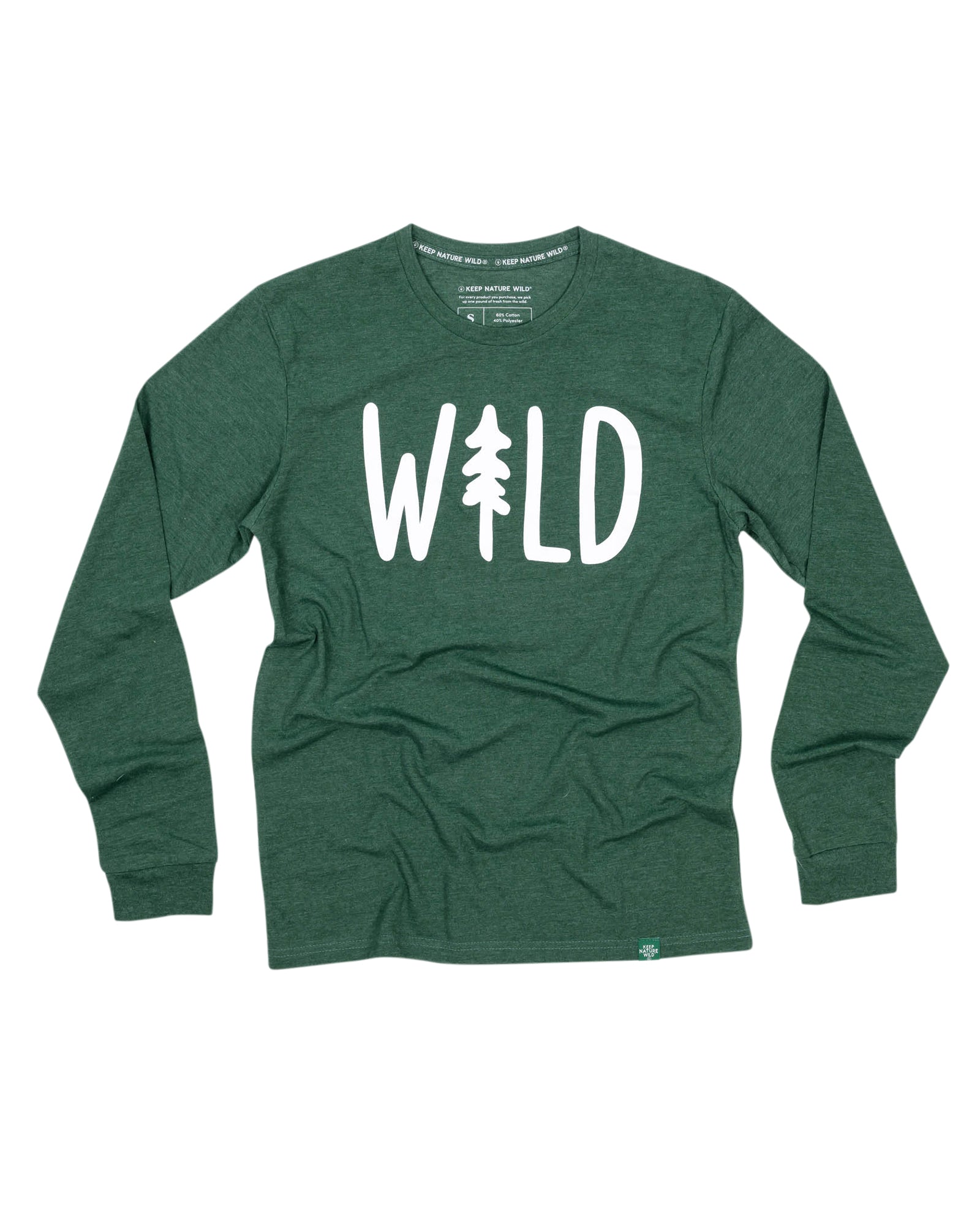 Wild Pine Unisex Long Sleeve Tee | Heather Forest