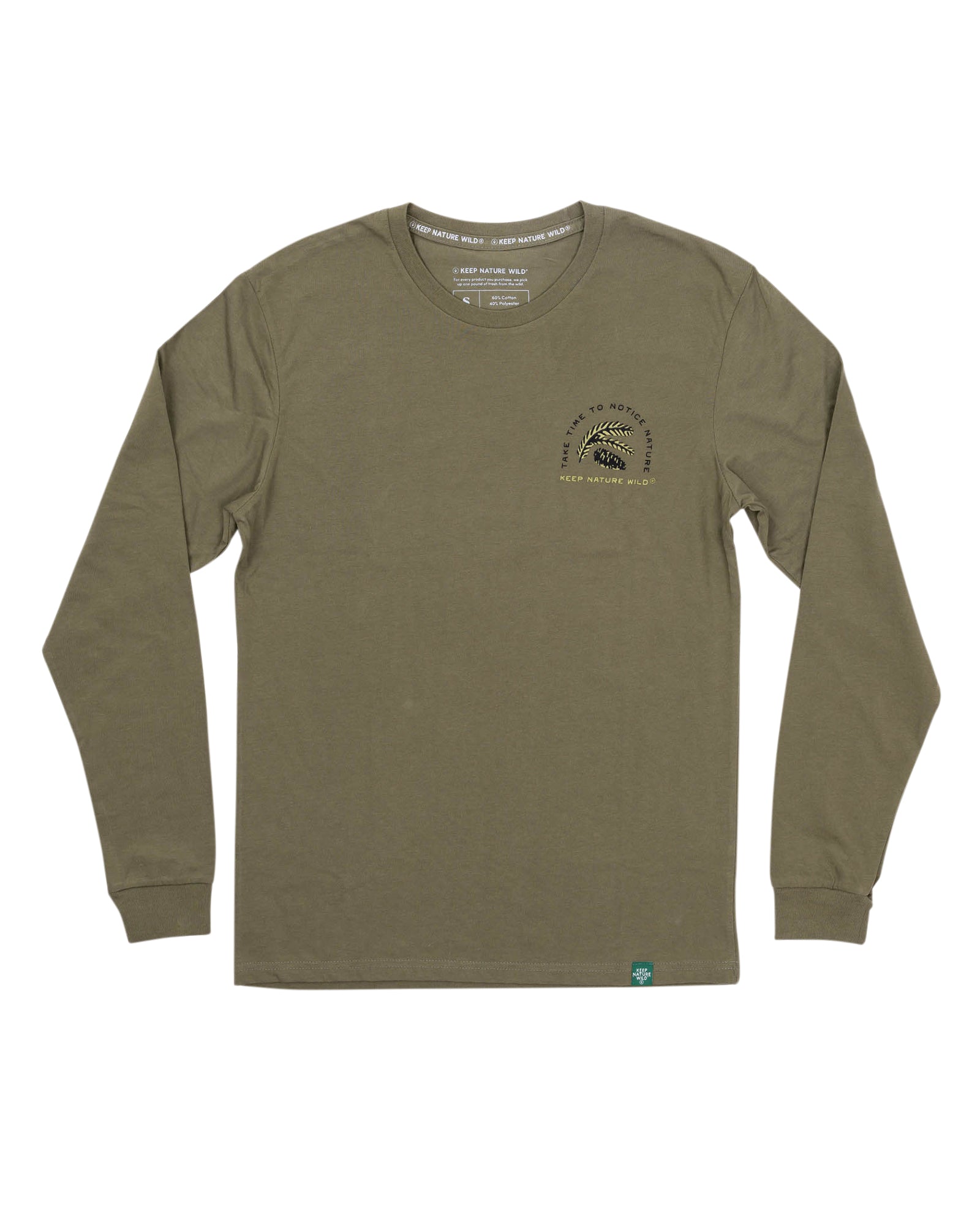 Nature Study Conifers Unisex Long Sleeve | Olive
