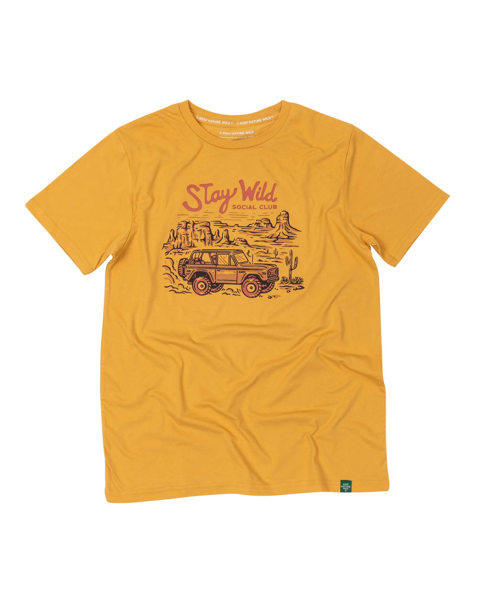 Stay Wild Social Club Unisex Tee | Mustard