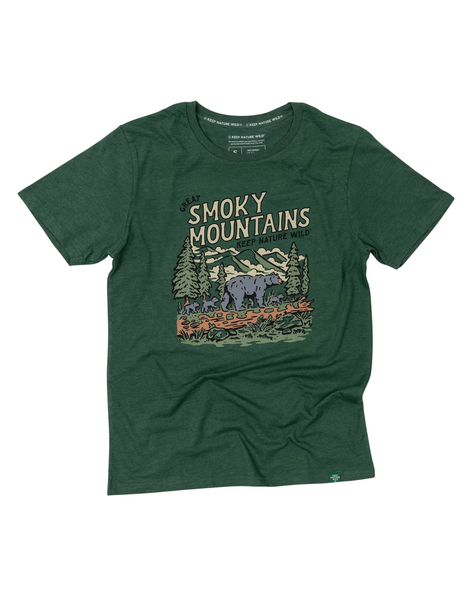 Smoky Mountain Bears Unisex Tee | Heather Forest