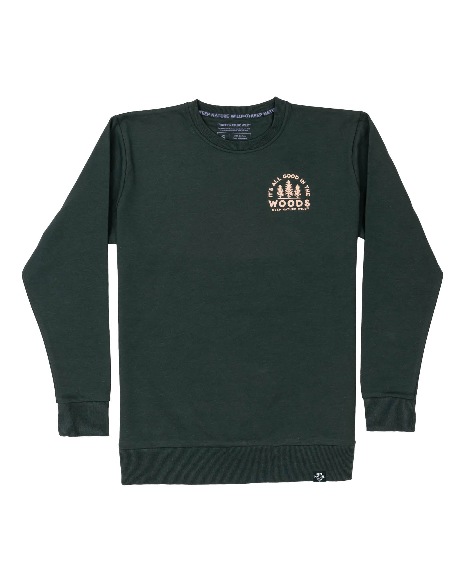 Good In The Woods Crewneck Sweatshirt | Heather Forest