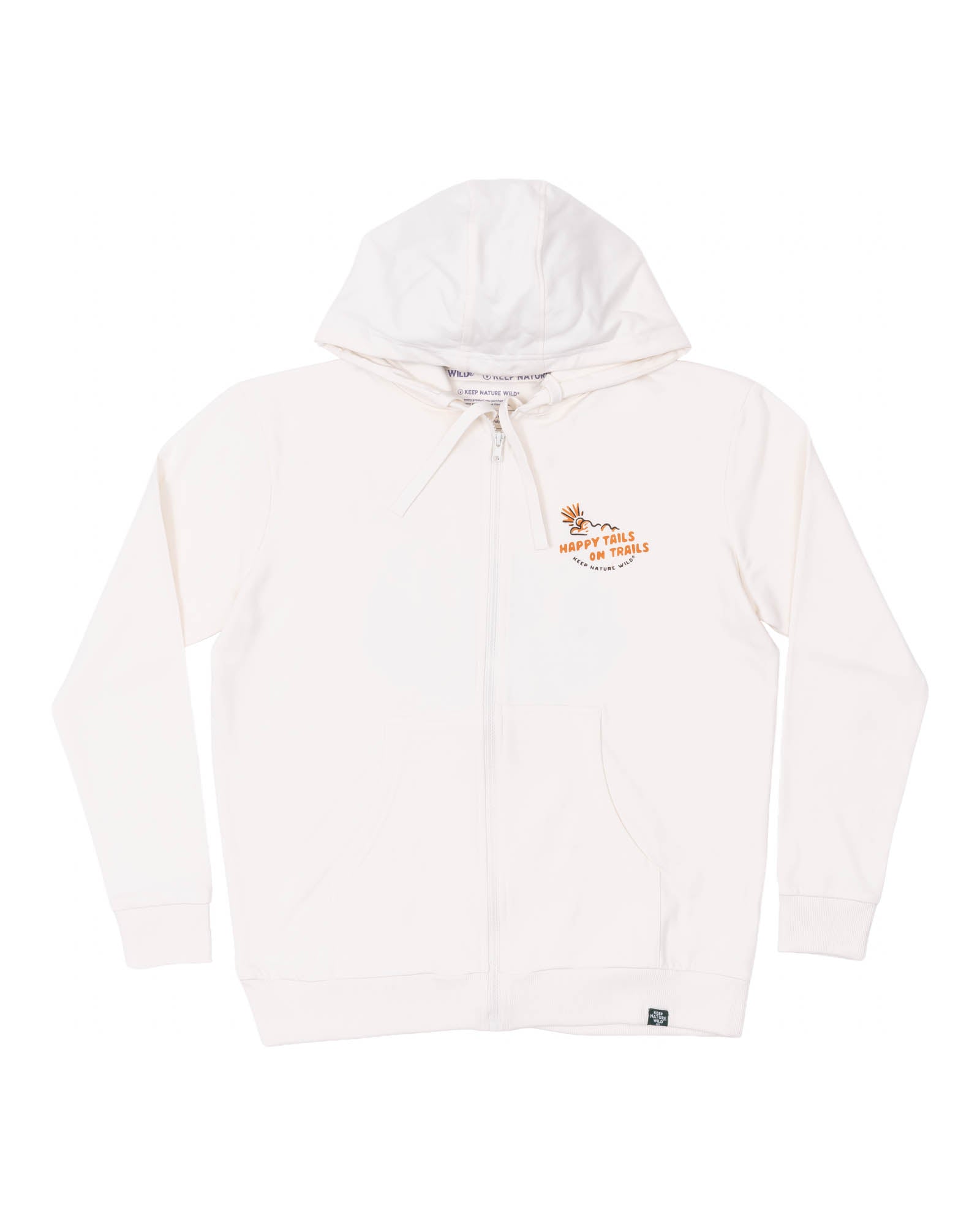 Happy Tails On Trails Zip-Up Hoodie | Natural