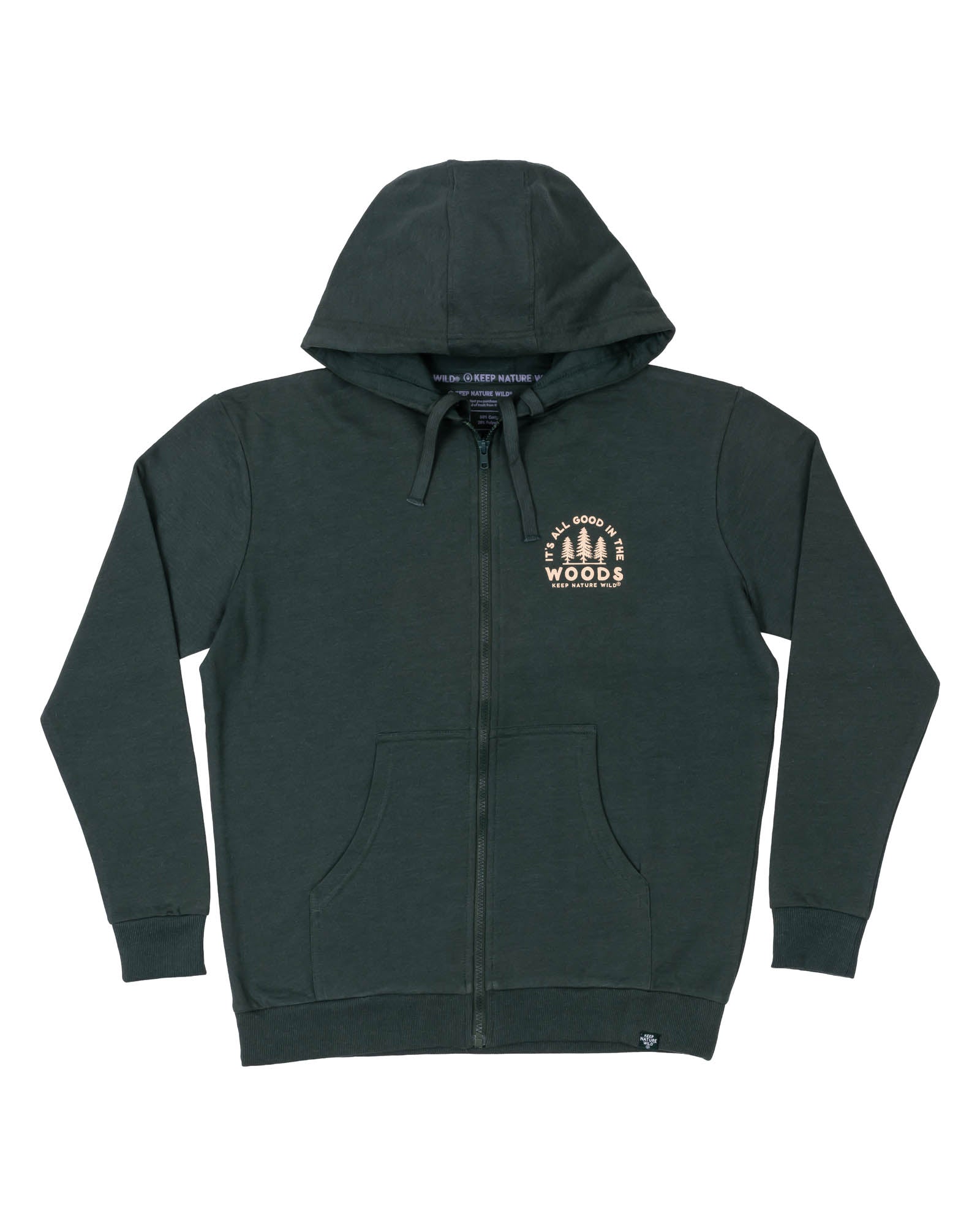 Good In The Woods Zip-Up Hoodie | Heather Forest