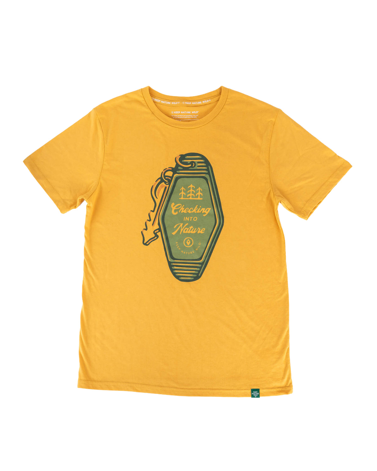 Checking Into Nature | Unisex Tee | Mustard