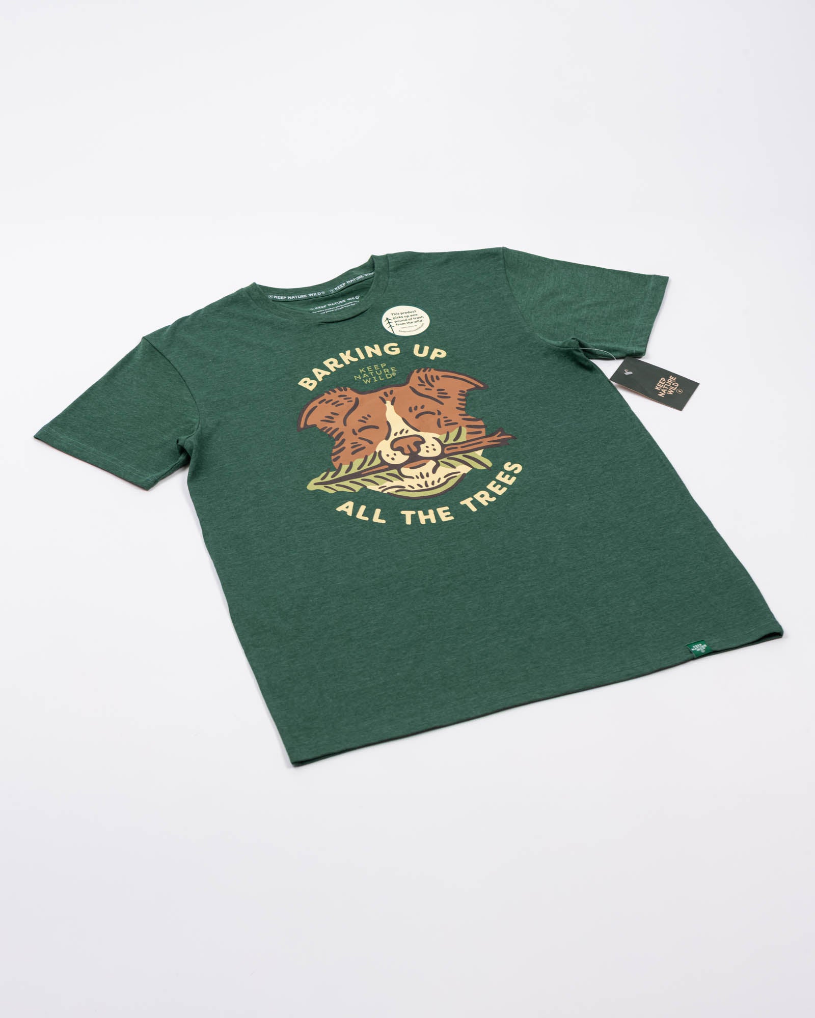 Barking Up All the Trees Unisex Tee | Heather Forest