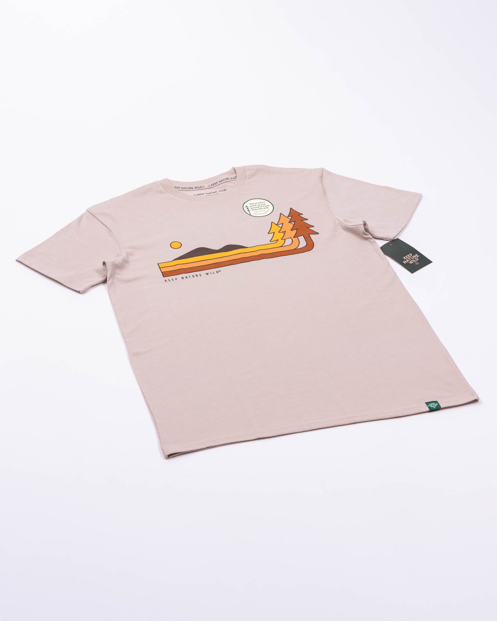 Retro Pines Unisex Tee | Heather Tan