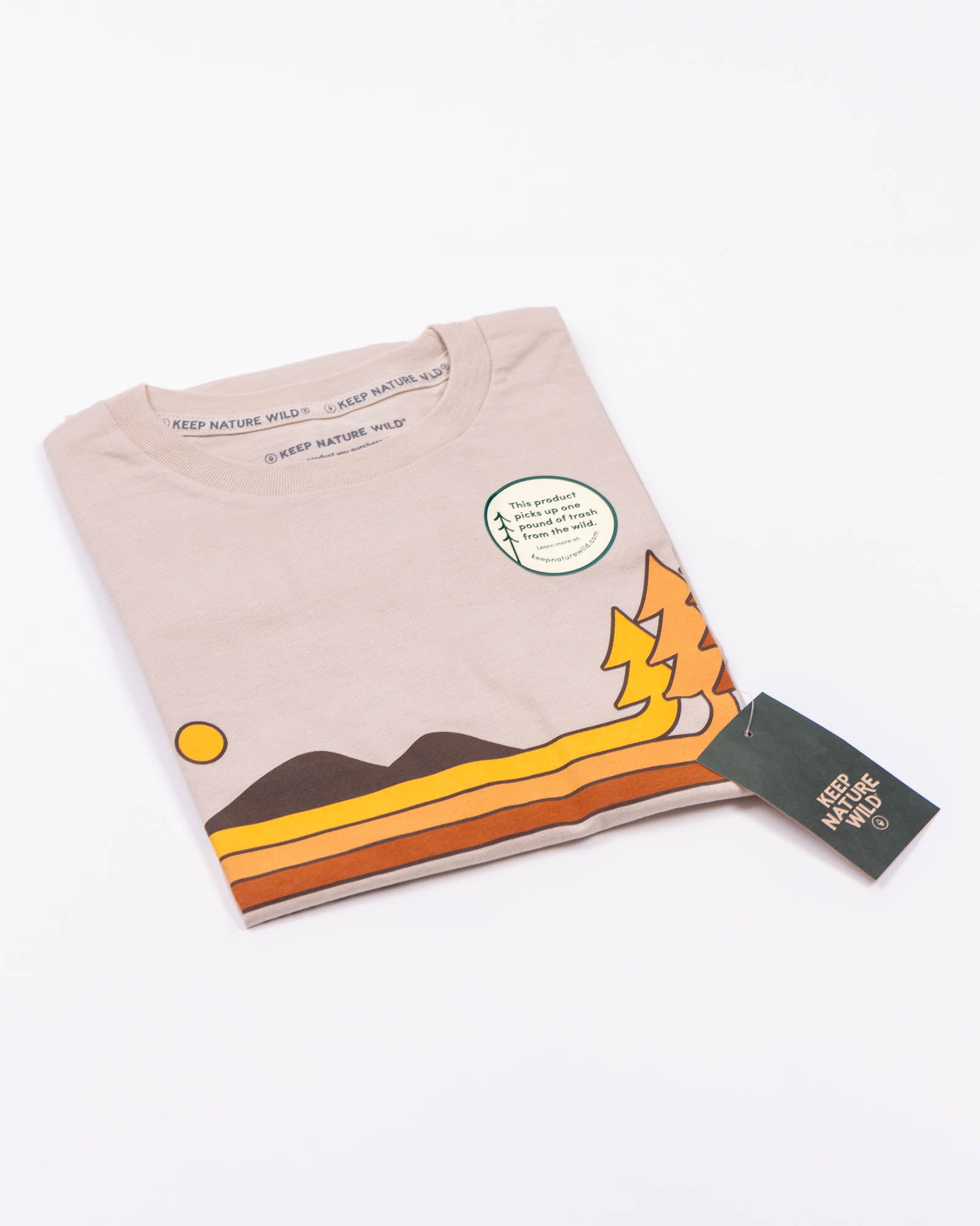 Retro Pines Unisex Tee | Heather Tan