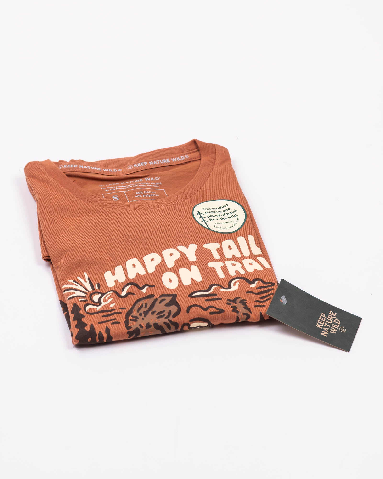 Happy Tails on Trails Forest Unisex Long Sleeve Tee | Redwood