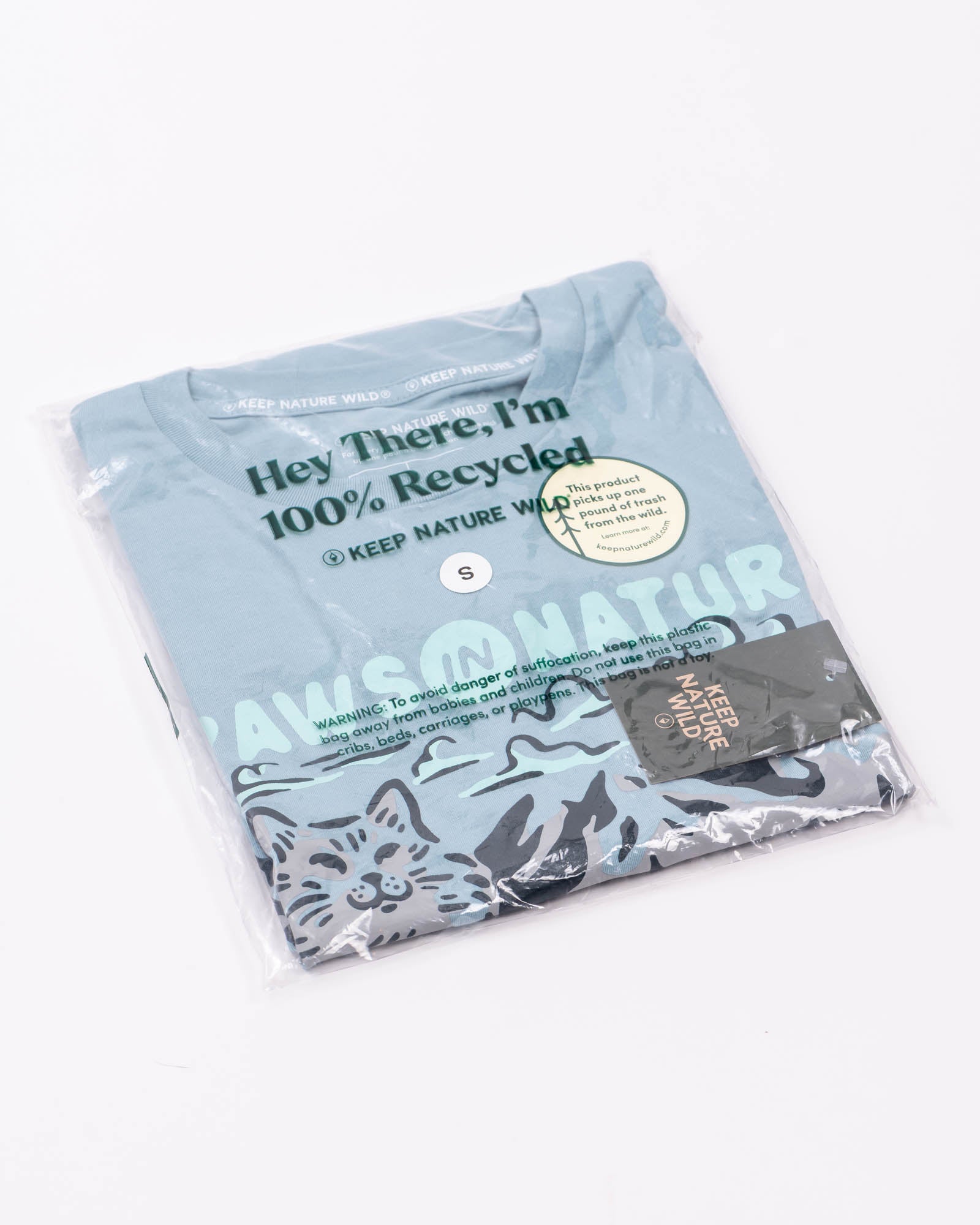 Cat Paws in Nature Unisex Tee | Morning Mist