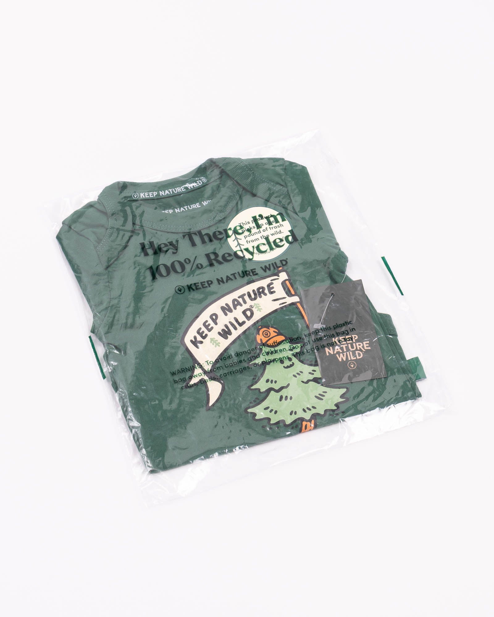 Happy Camper Pine Baby Bodysuit | Heather Forest