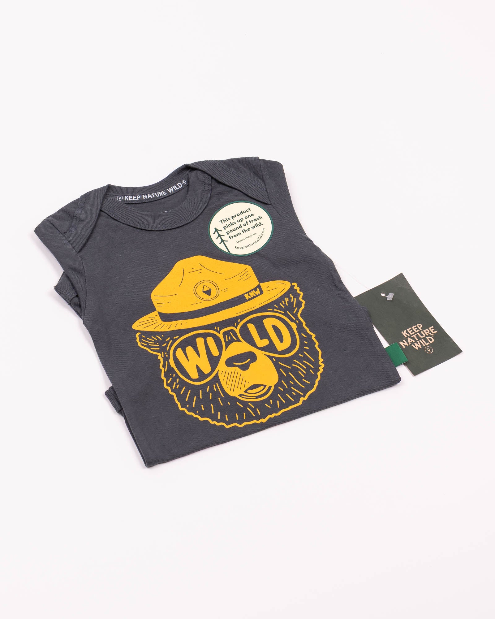Wildbear Baby Bodysuit | Coal