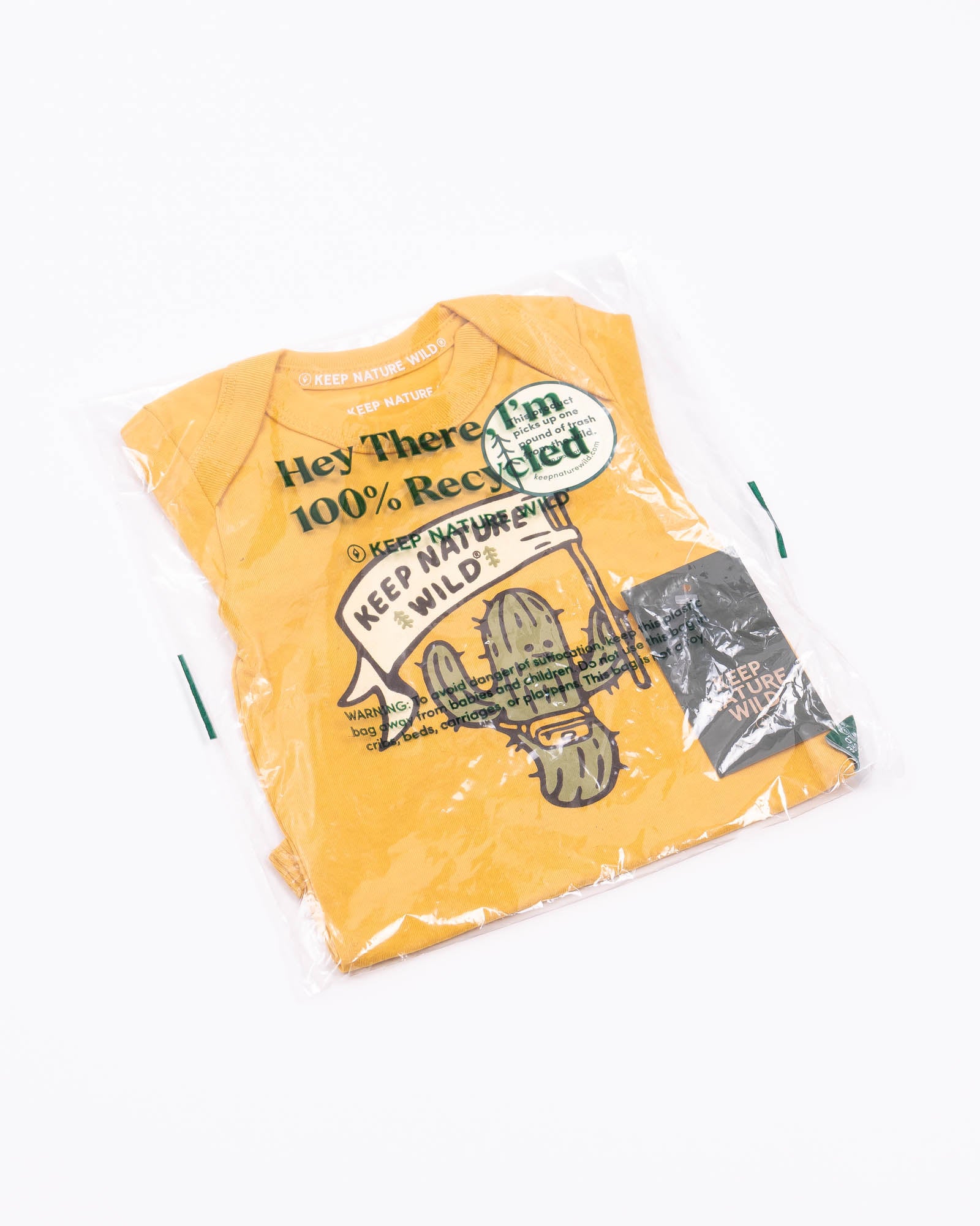 Happy Camper Saguaro Baby Bodysuit | Mustard