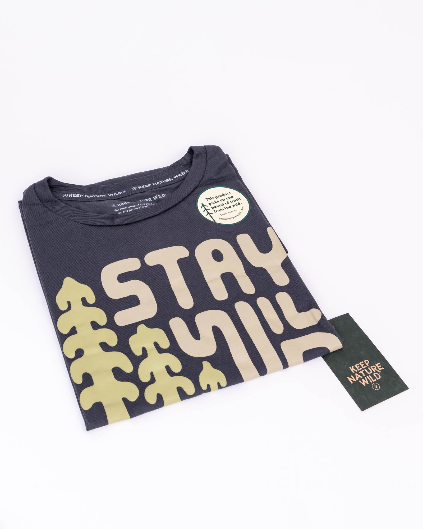 Stay Wild Grizzly Unisex Tee | Coal