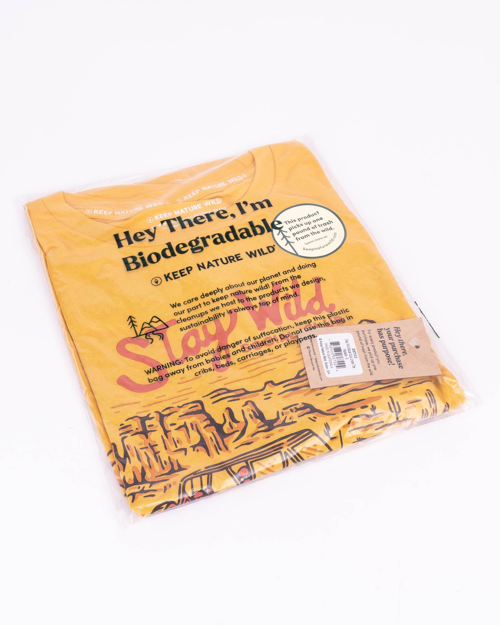 Stay Wild Social Club Unisex Tee | Mustard