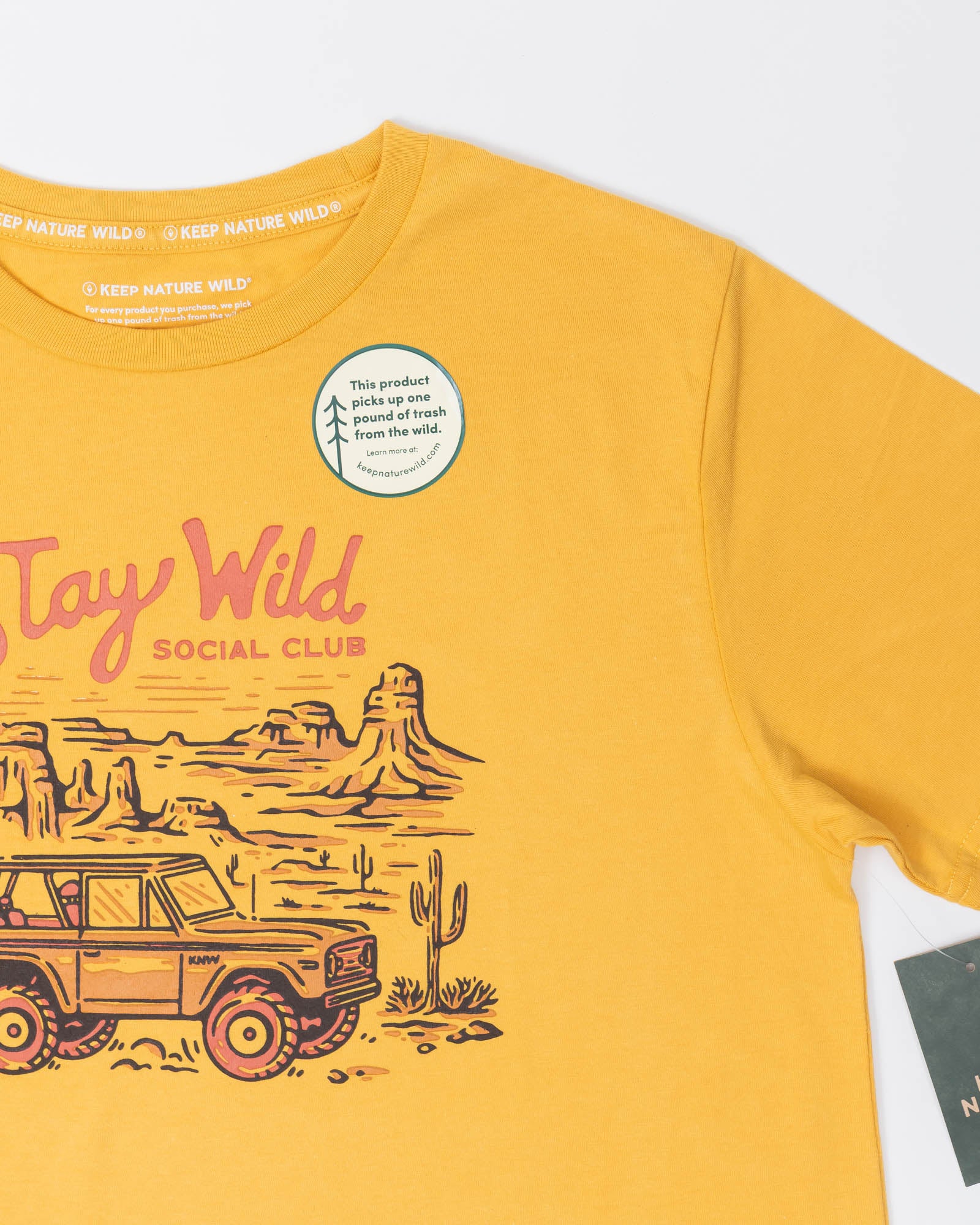 Stay Wild Social Club Unisex Tee | Mustard