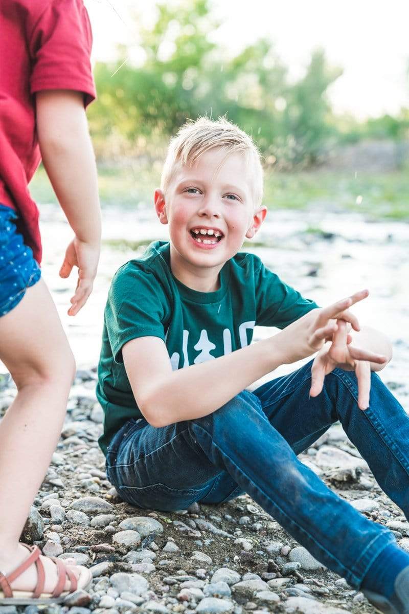 Keep Nature Wild Kids Wild Pine Youth Tee | Heather Forest